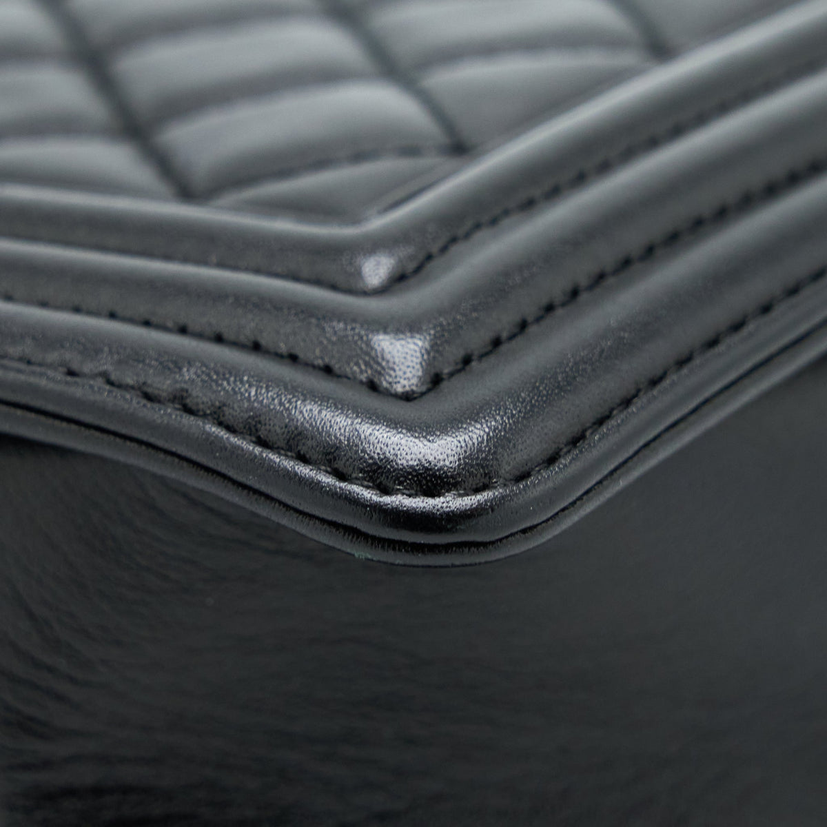 Chanel Medium Boy Bag Lambskin Black Ruthenium SHW