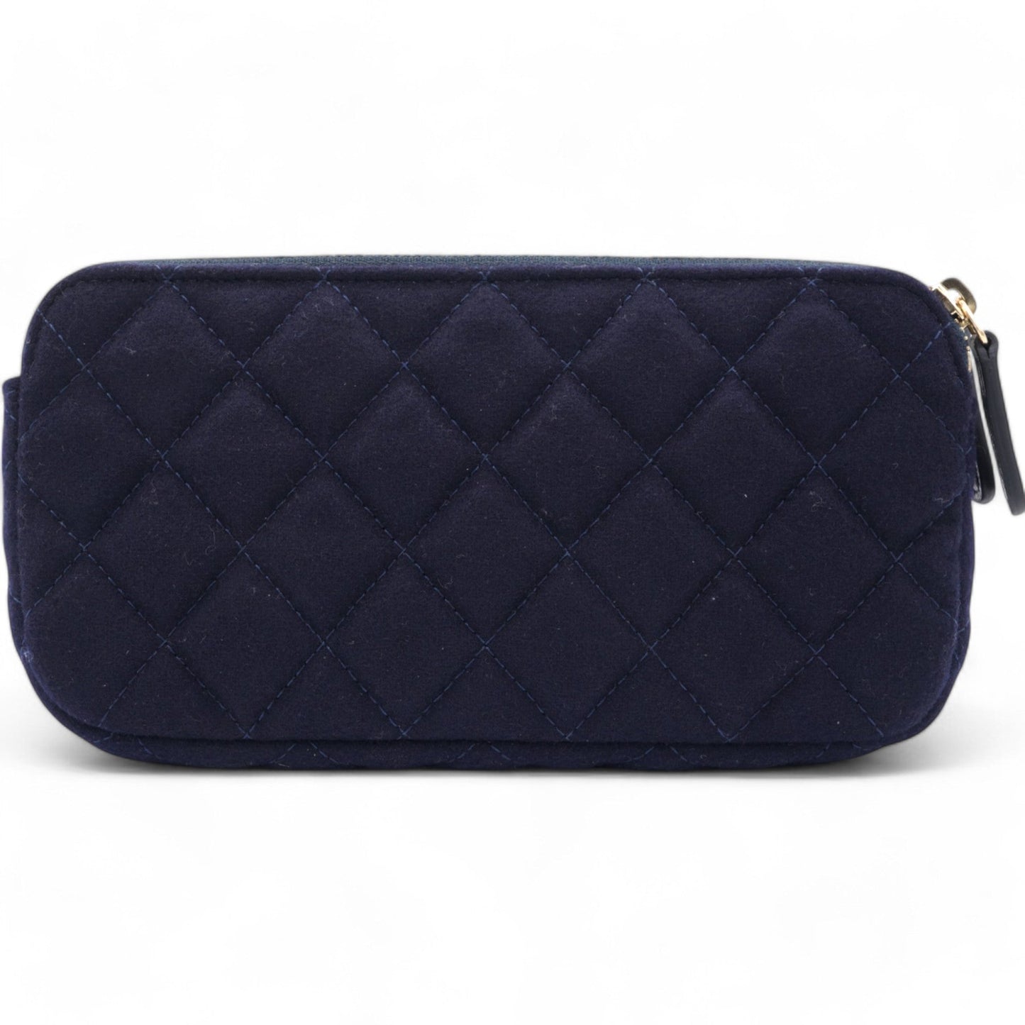 Chanel Navy Marine Cotton Phone Coco Mark Chain Shoulder Bag