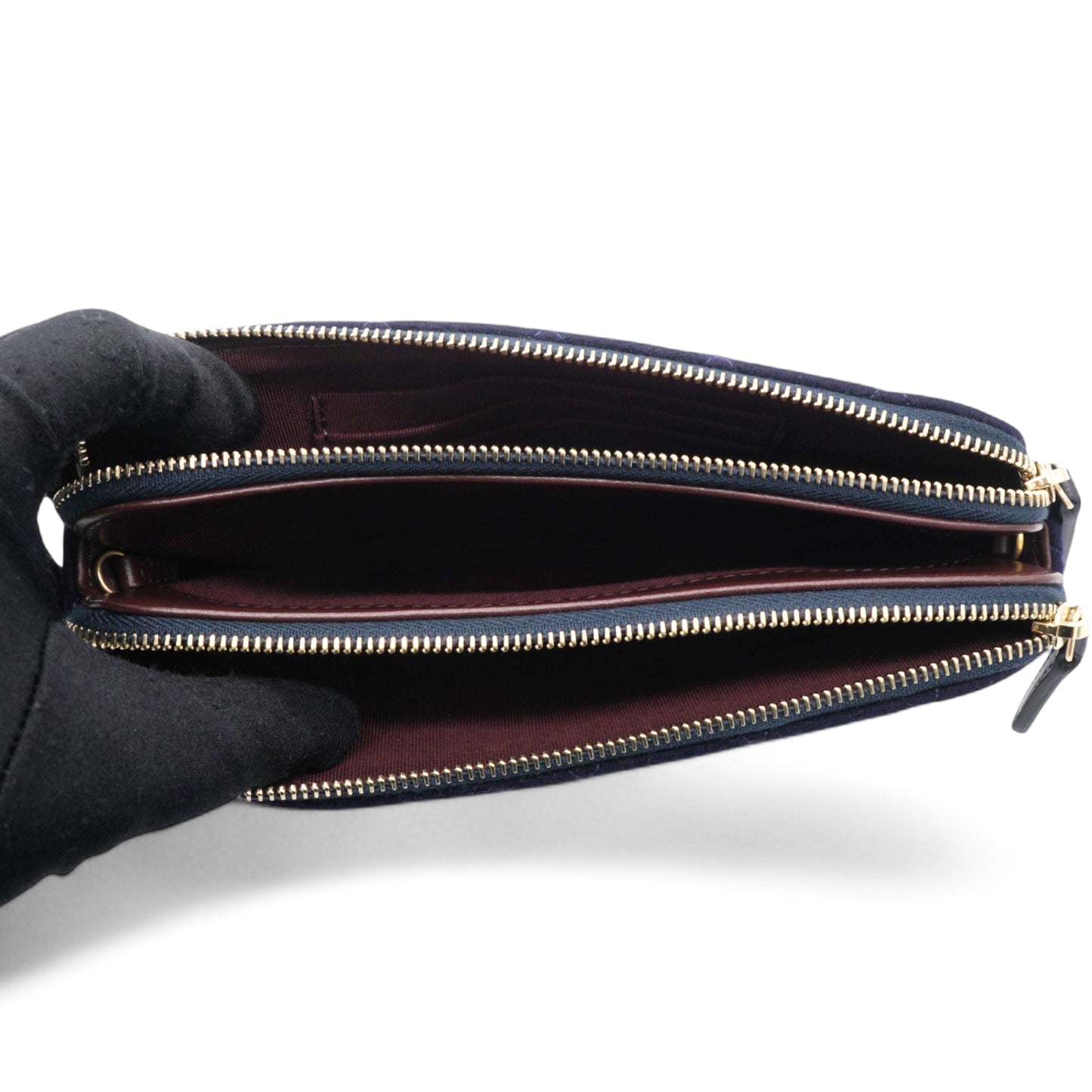 Chanel Navy Marine Cotton Phone Coco Mark Chain Shoulder Bag