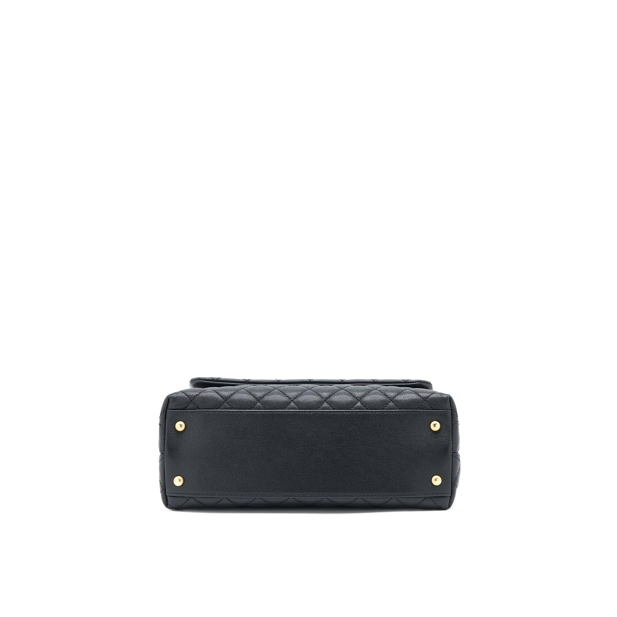 Chanel Medium Coco Handle Caviar with Lizard Handle Black Brushed GHW