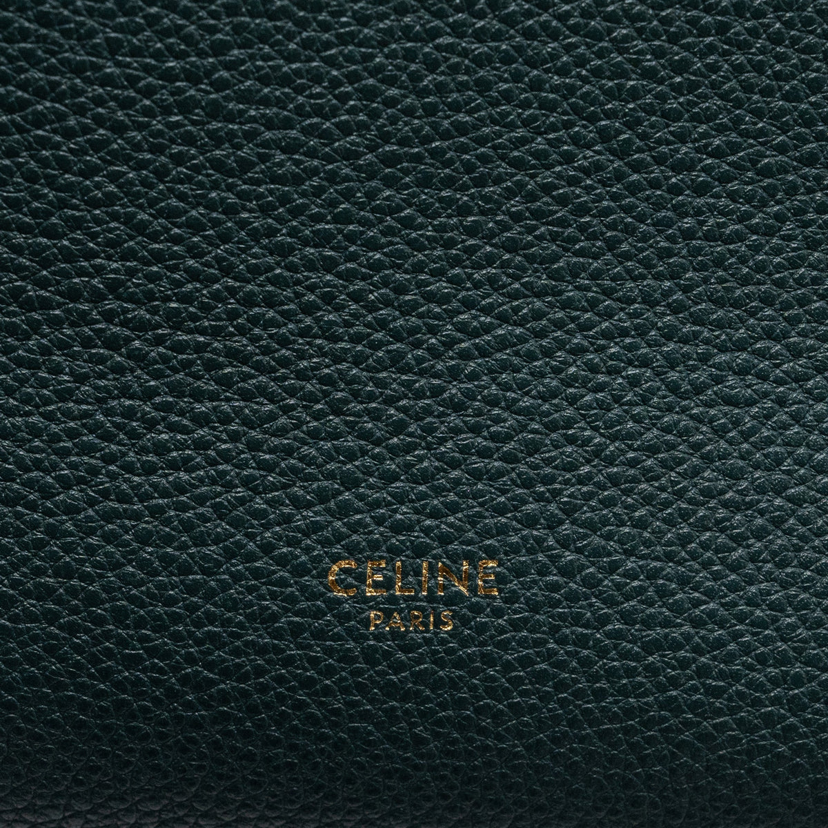 Celine Sangle bucket bag calfskin dark green GHW