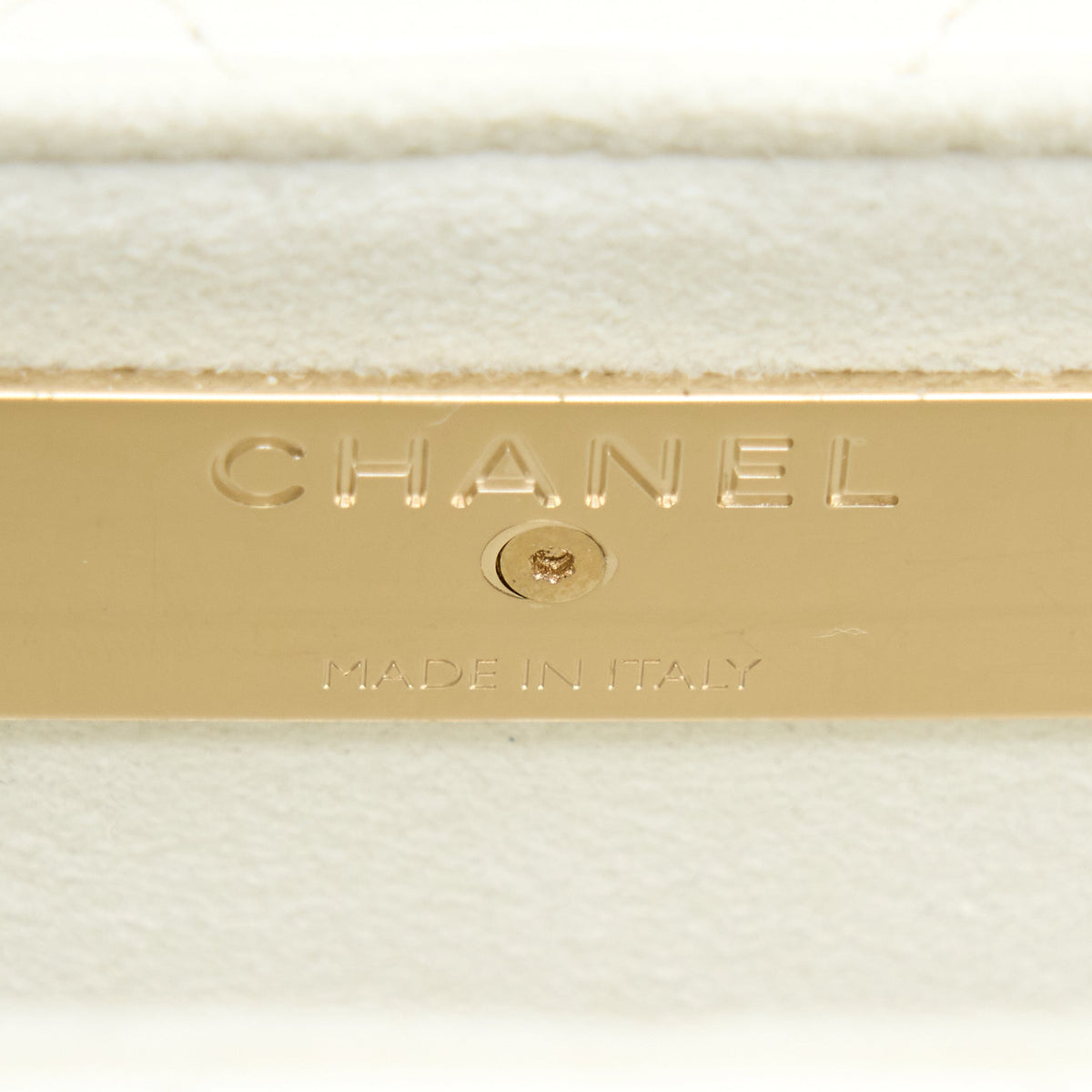 Chanel Rectangular Mini Flap Phone Case Bag Quilted Lambskin White LGHW (Microchip)