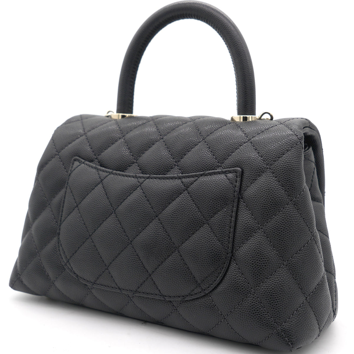 Chanel Quilted Mini Coco Handle Flap Black