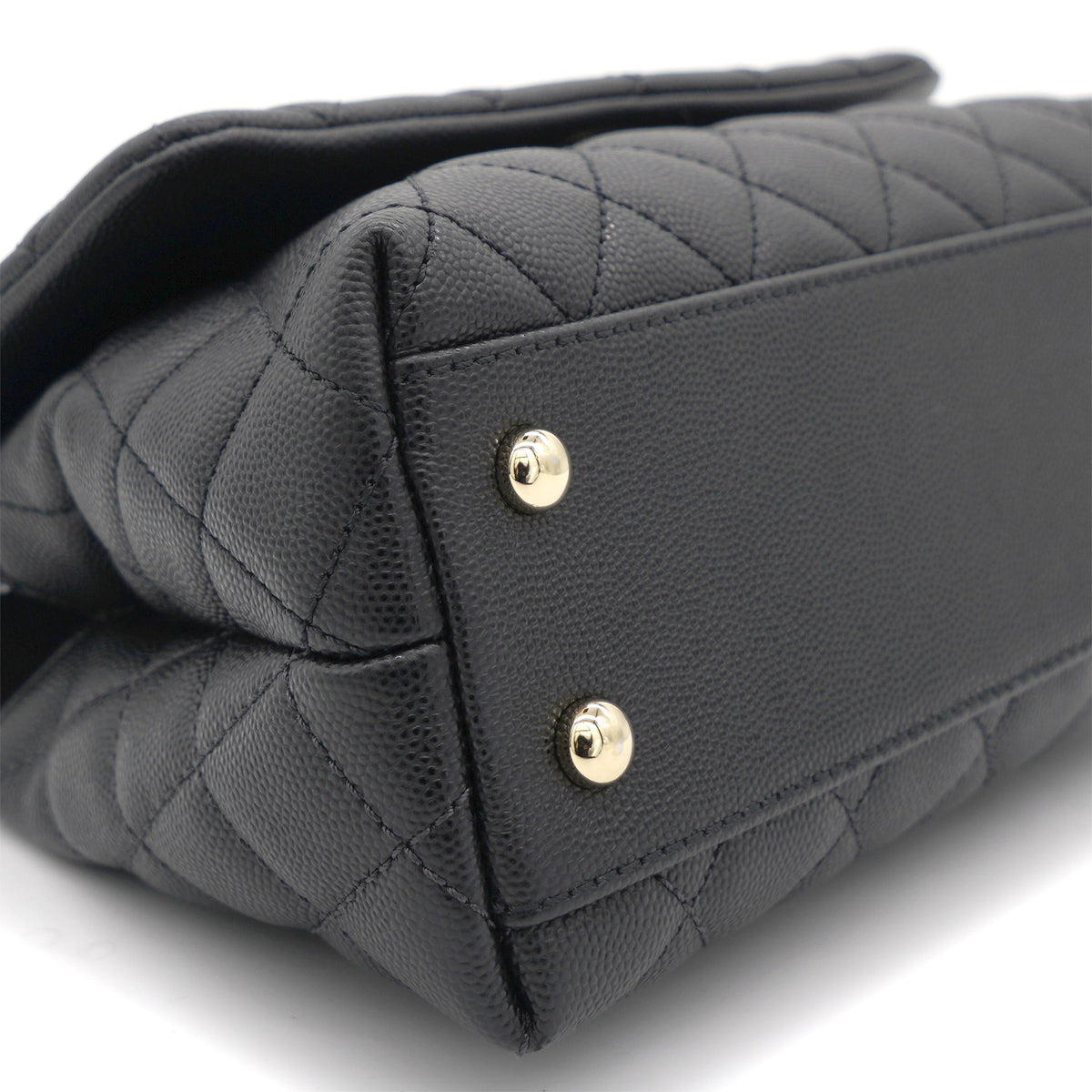 Chanel Quilted Mini Coco Handle Flap Black