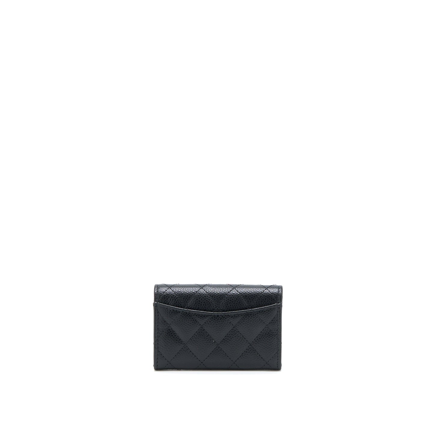 Chanel Classic Flap  Holder Caviar Black GHW (Microchip)