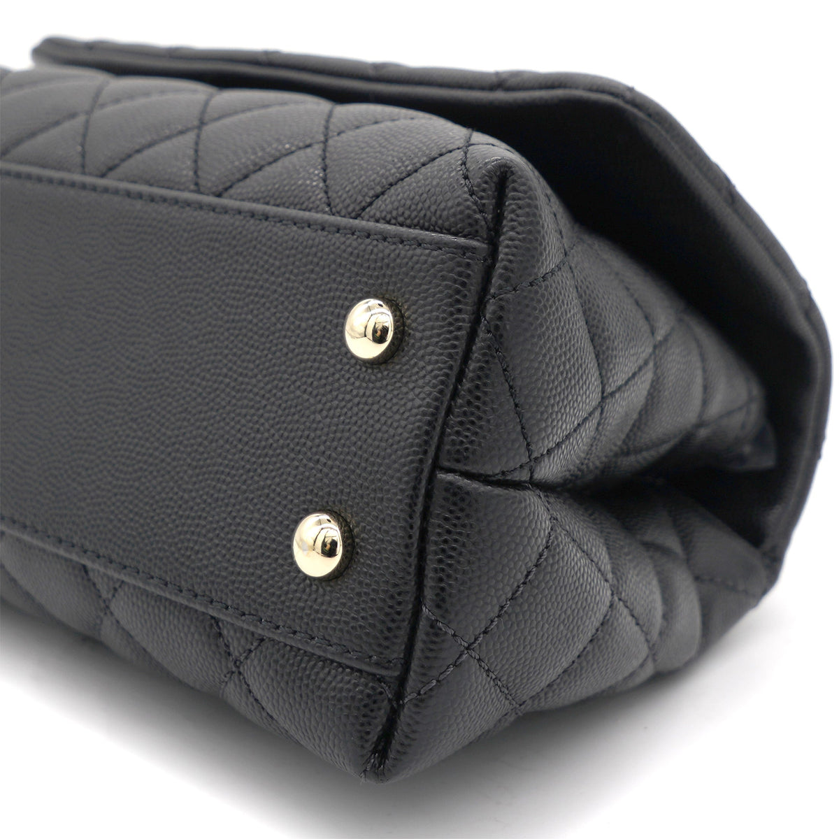 Chanel Quilted Mini Coco Handle Flap Black