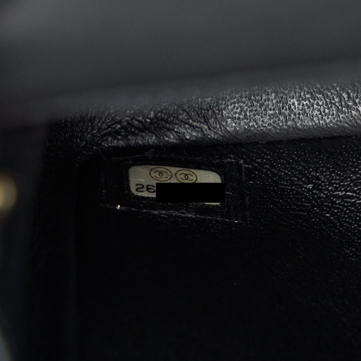 Chanel Mini Square Chevron Flap Bag Black LGHW