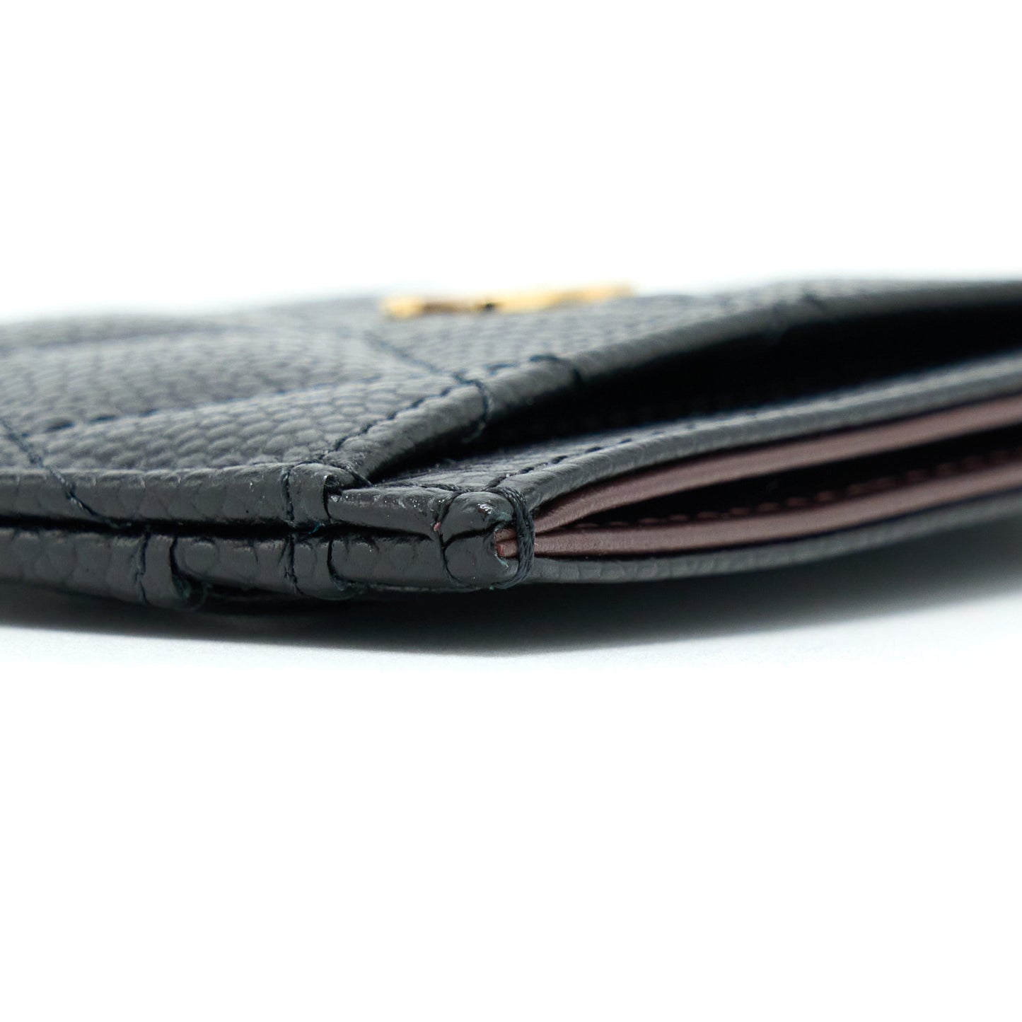 Chanel Class Quilted  Holder Caviar Black GHW