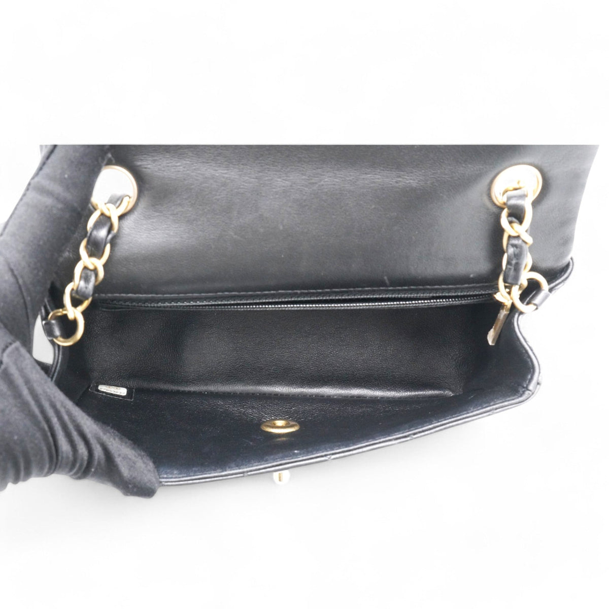 Chanel Quilted Egyptian Amulet Mini Rectangular Flap Black