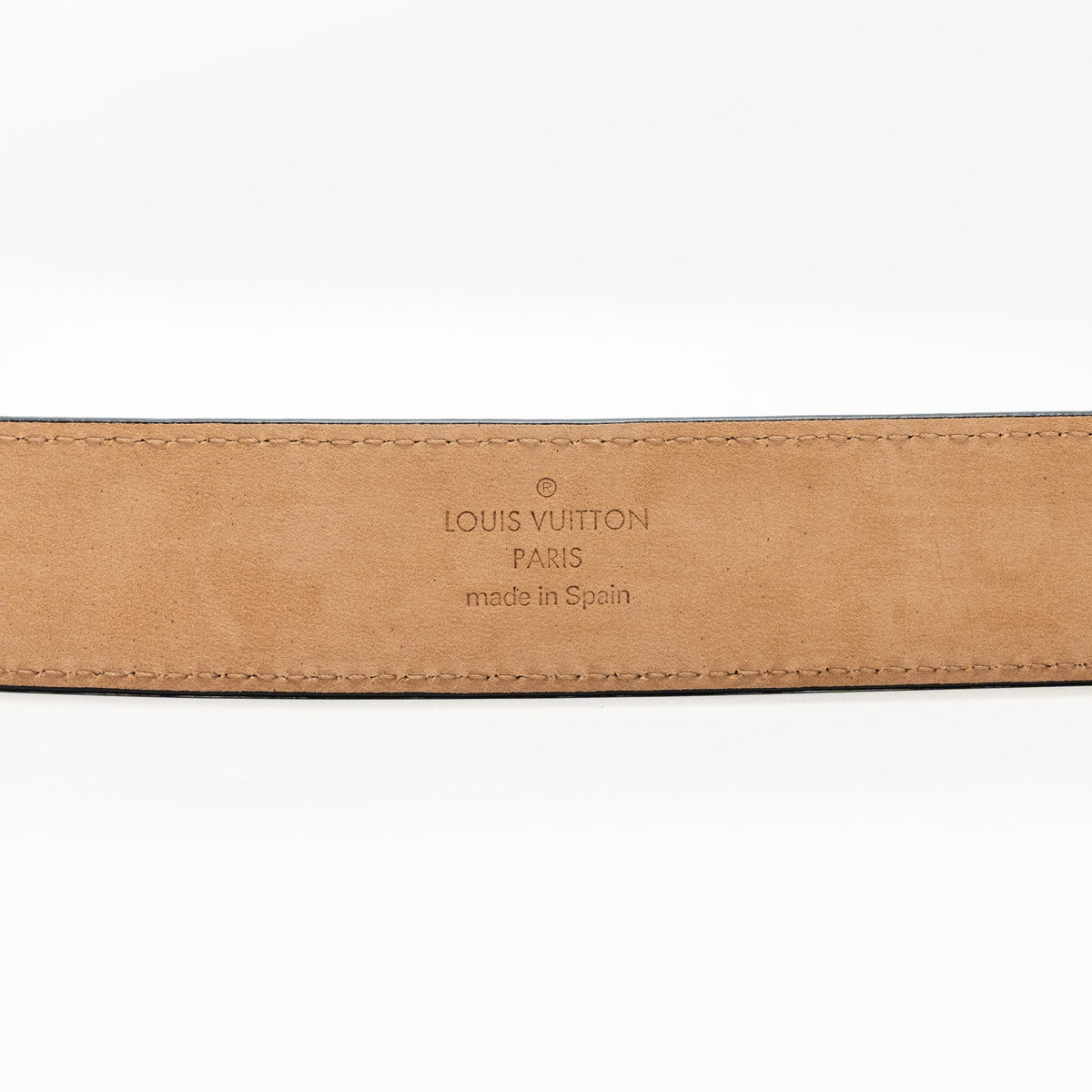 Louis Vuitton size 80 initials 30mm belt epi black SHW