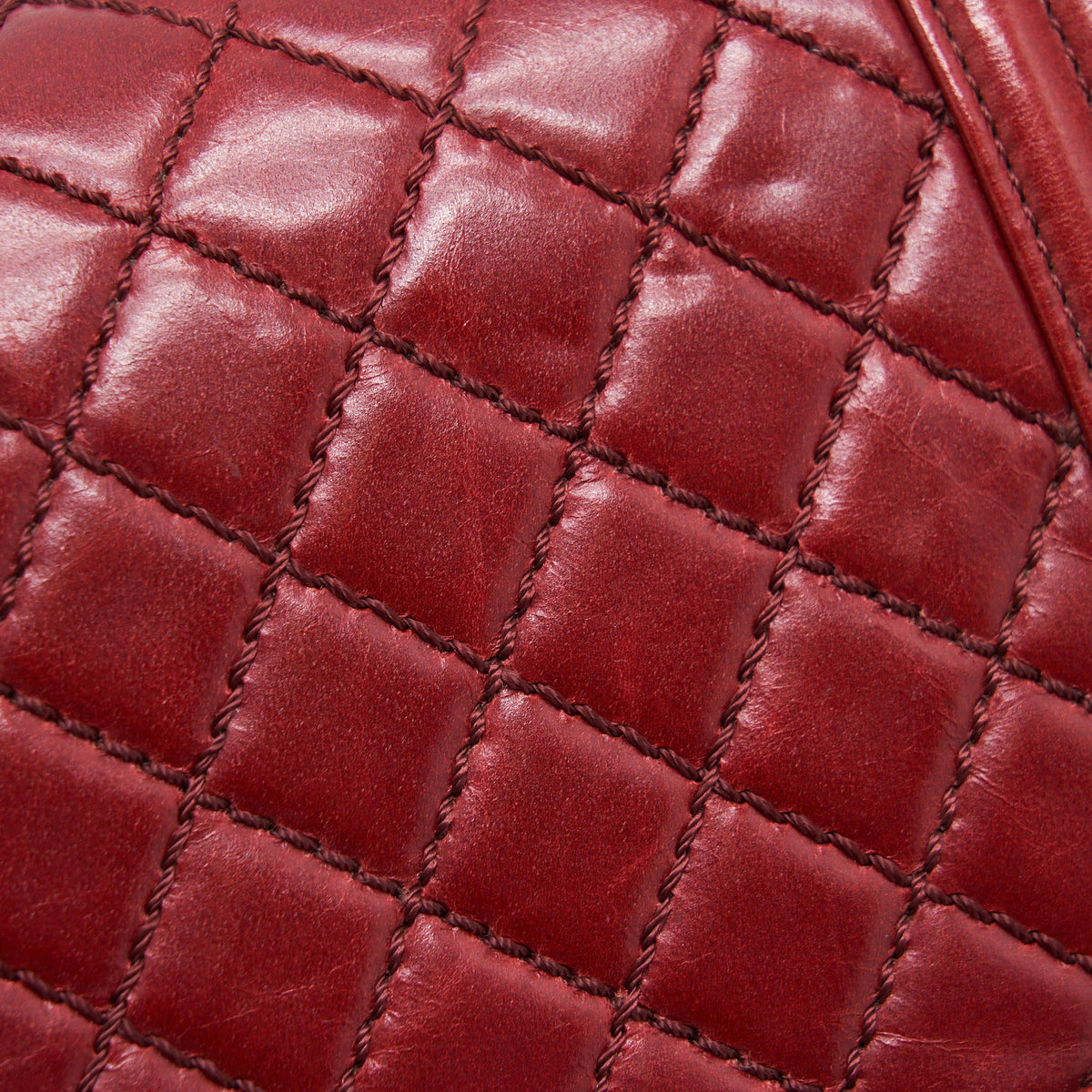 Chanel Medium Boy Bag Aged Calfskin Red With Ruthenium GHW