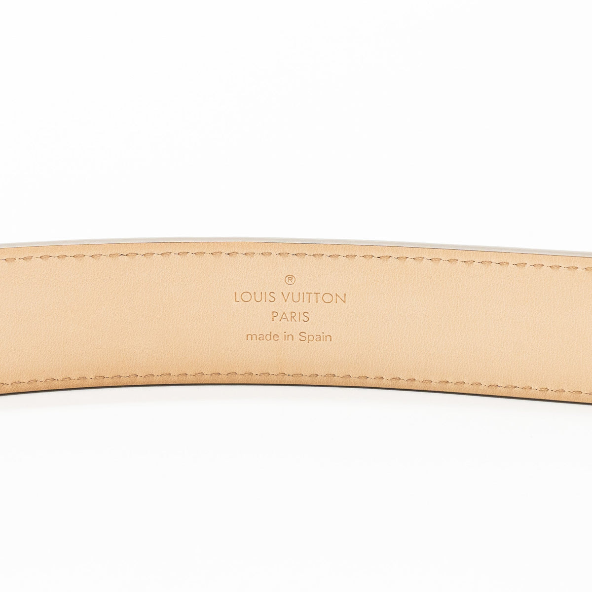 Louis Vuitton size 80 initials 30 mm belt epi white SHW
