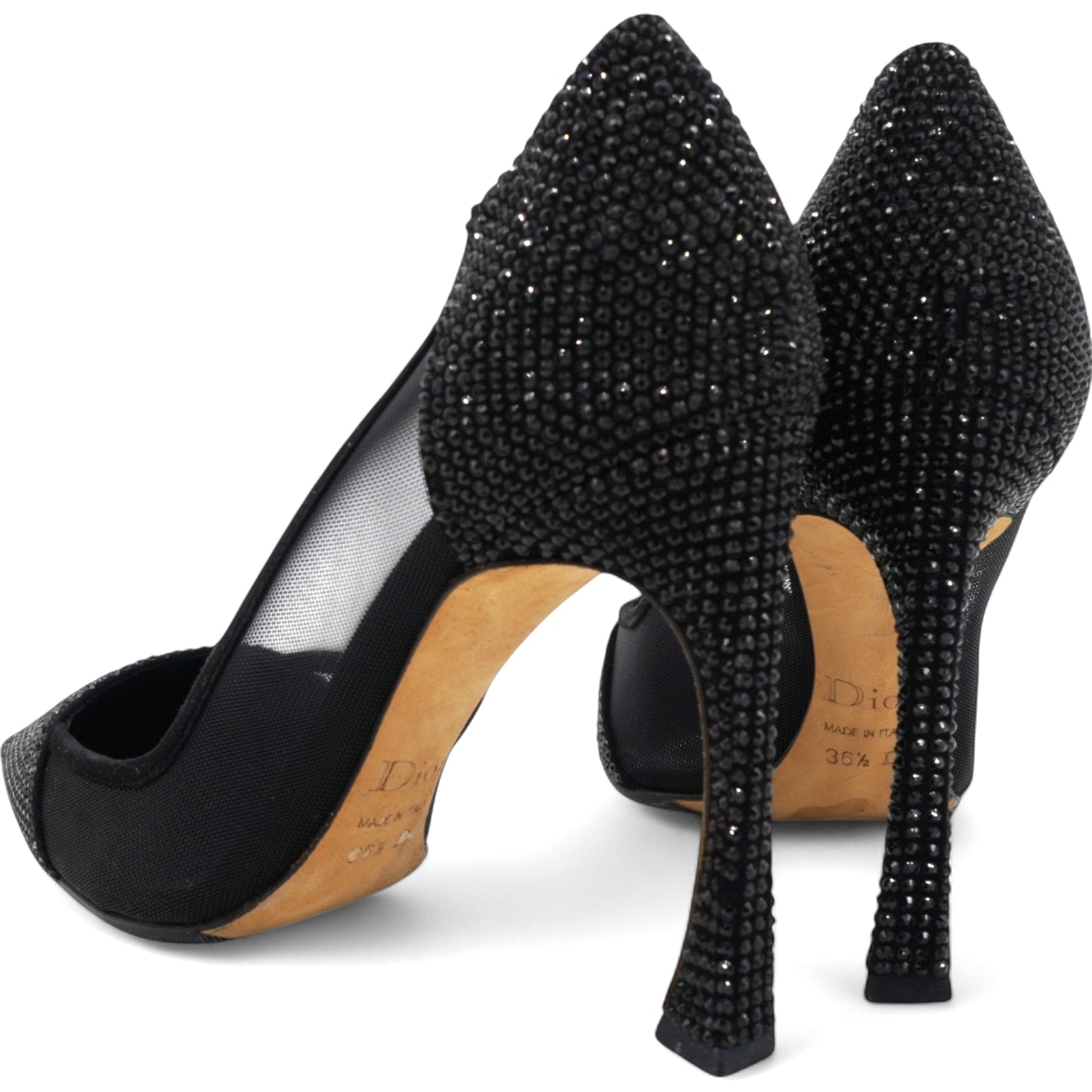 Dior Suede Mesh Songe Pumps Black Size 36.5