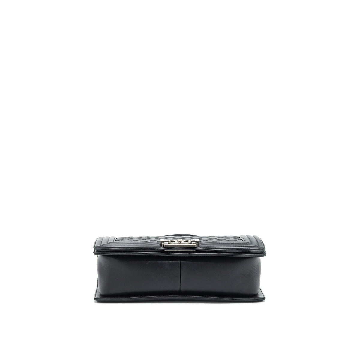 Chanel Medium Boy Bag Lambskin Black Ruthenium Sliver Hardware