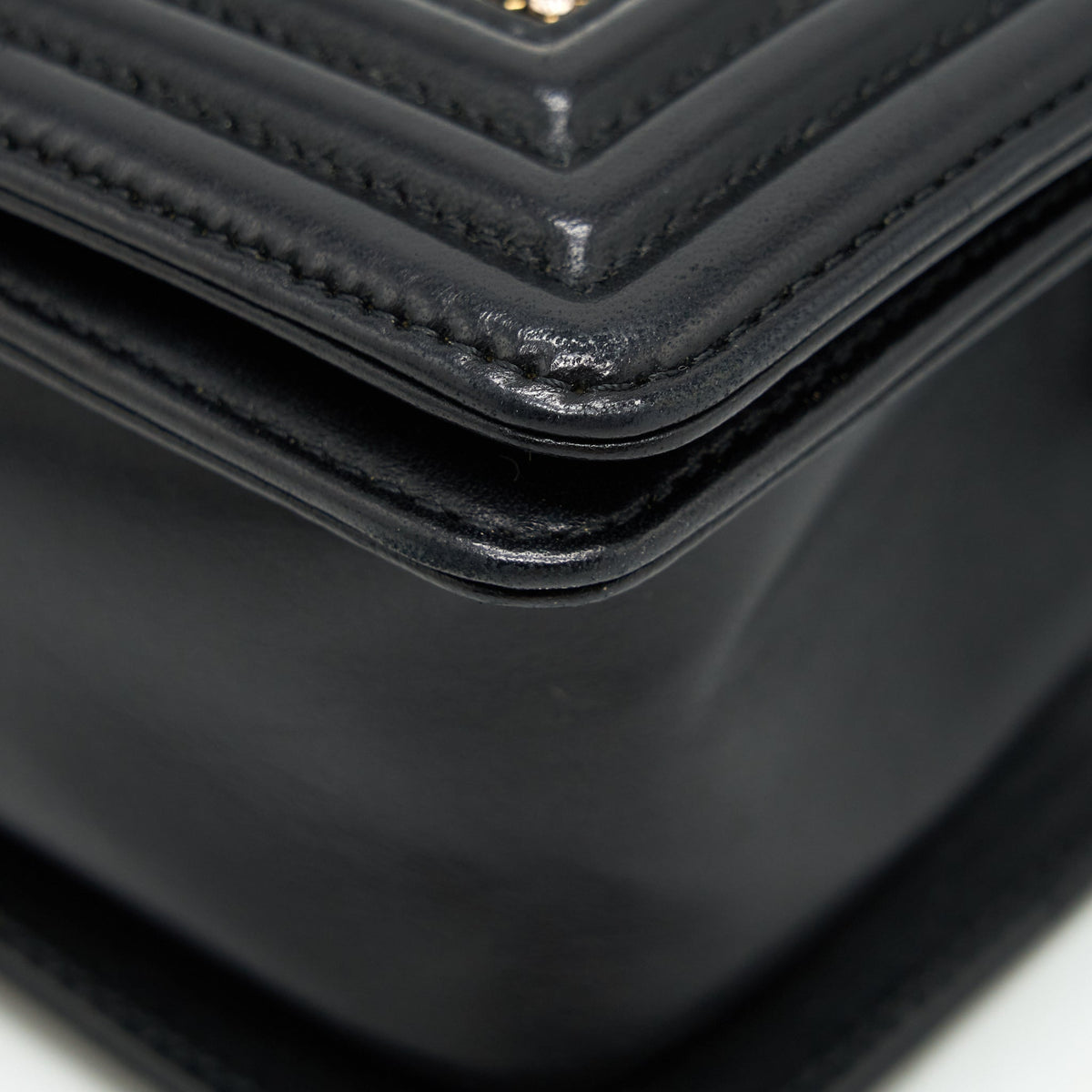 Chanel Small Boy With Crystals Lambskin Black Ruthenium Hardware