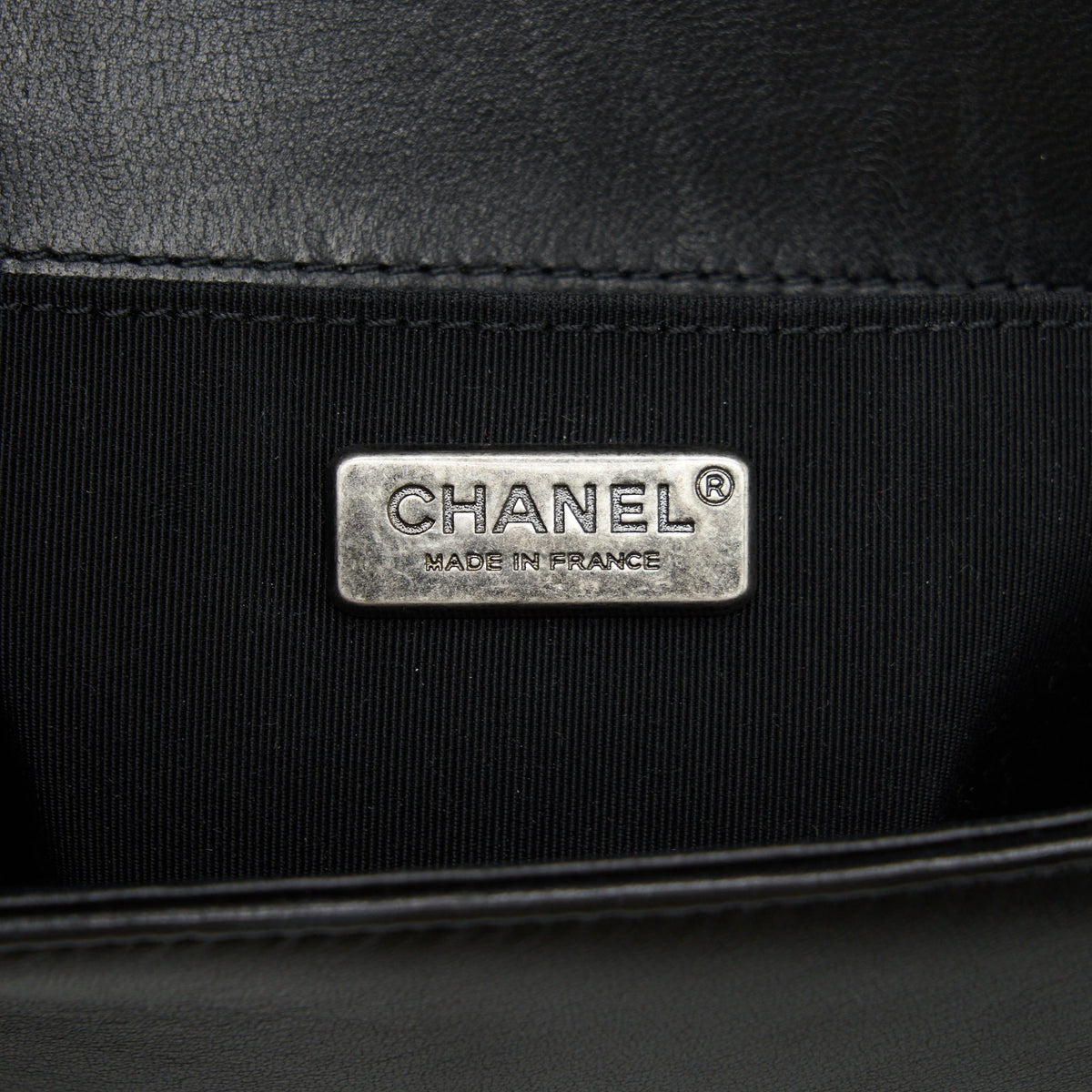 Chanel Small Boy With Crystals Lambskin Black Ruthenium Hardware