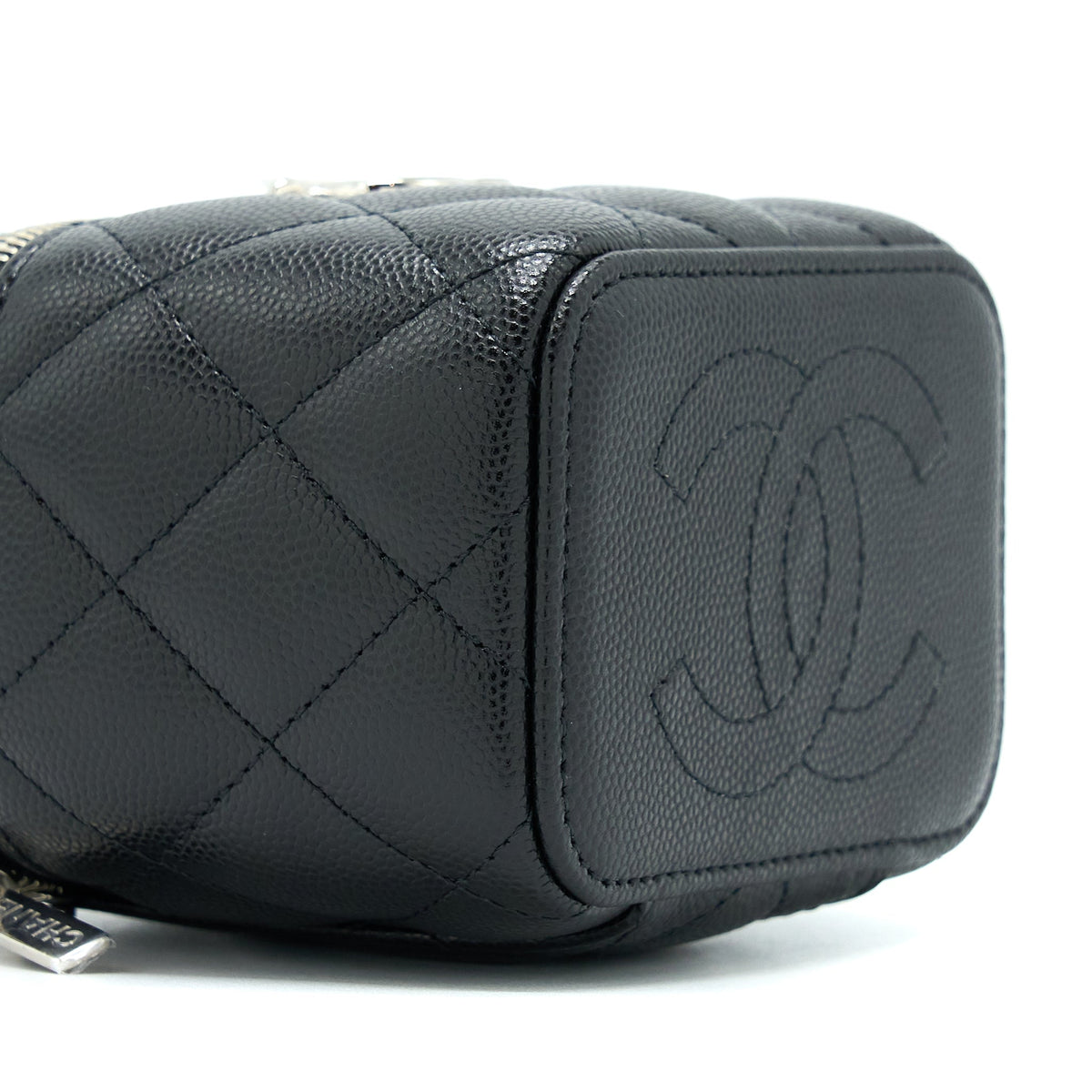 Chanel Mini Vanity With Giant Chain Caviar Black SHW