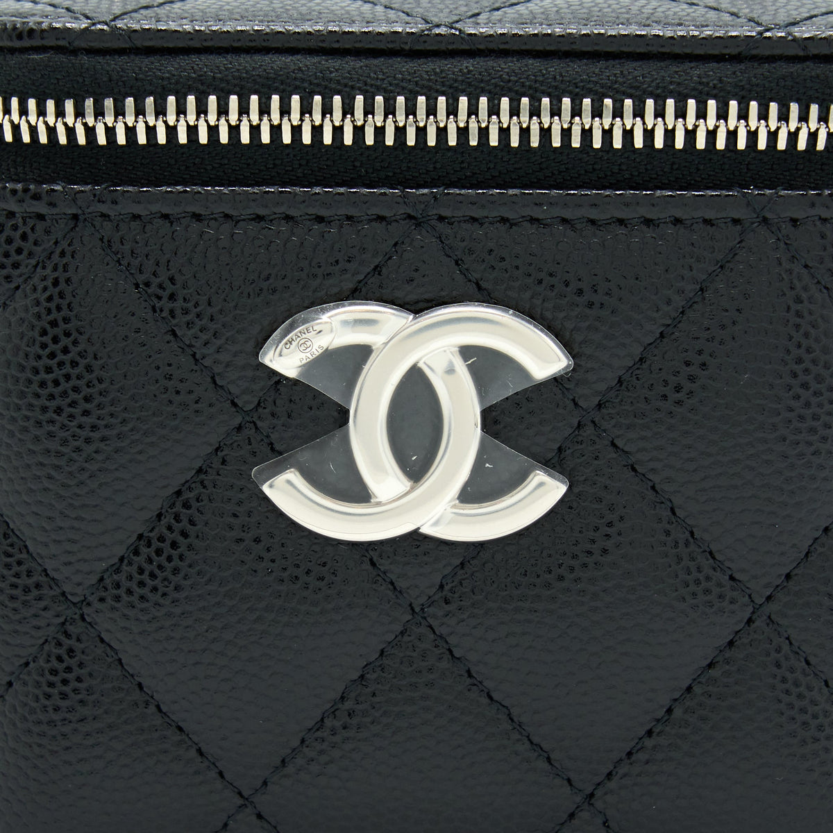 Chanel Mini Vanity With Giant Chain Caviar Black SHW