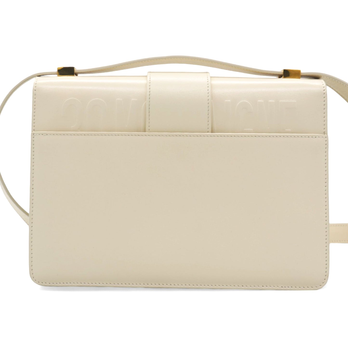 Dior White Leather 30 Montaigne Shoulder Bag
