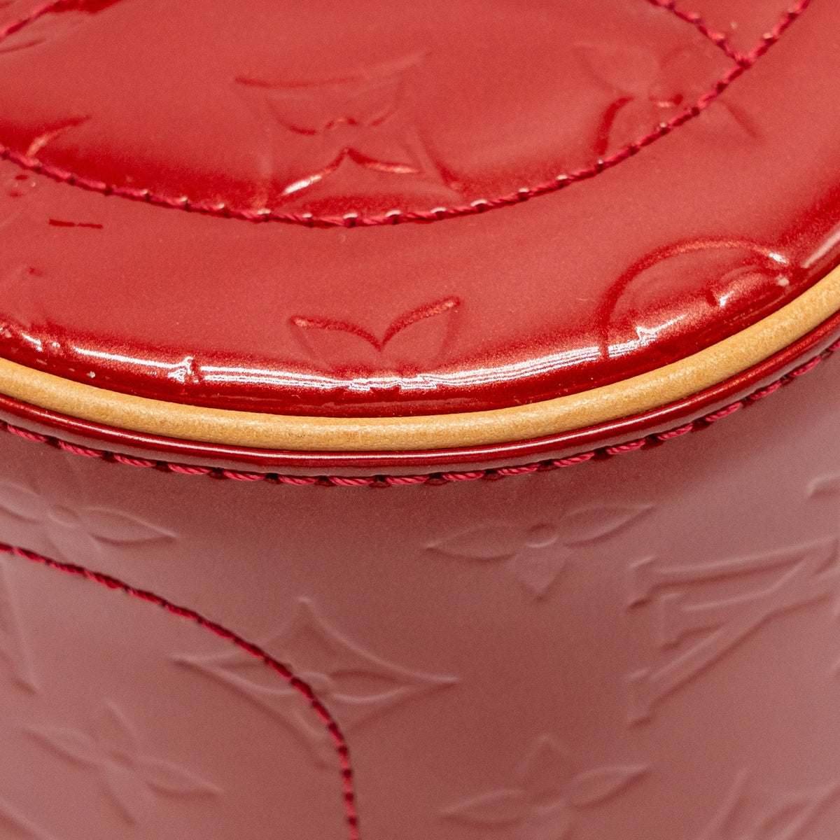 Louis Vuitton Trouville patent leather red GHW