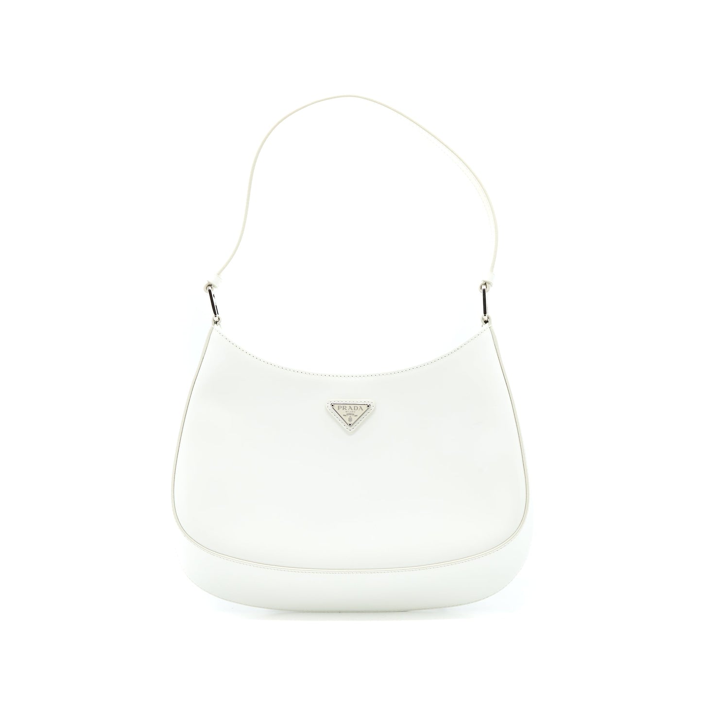 Prada Cleo Bag Calfskin White SHW