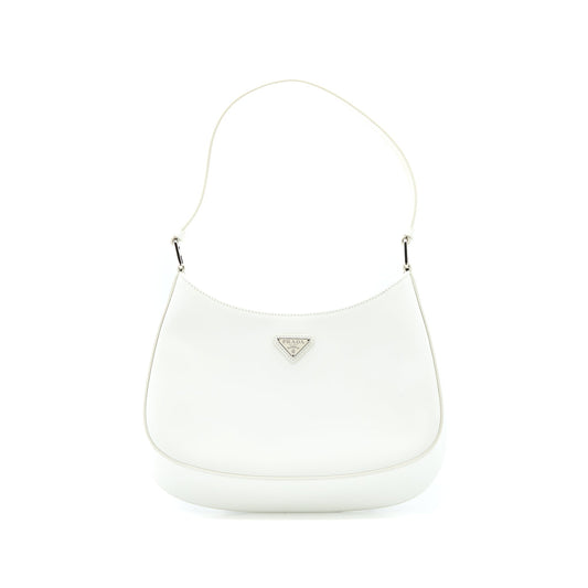 Prada Cleo Bag Calfskin White SHW