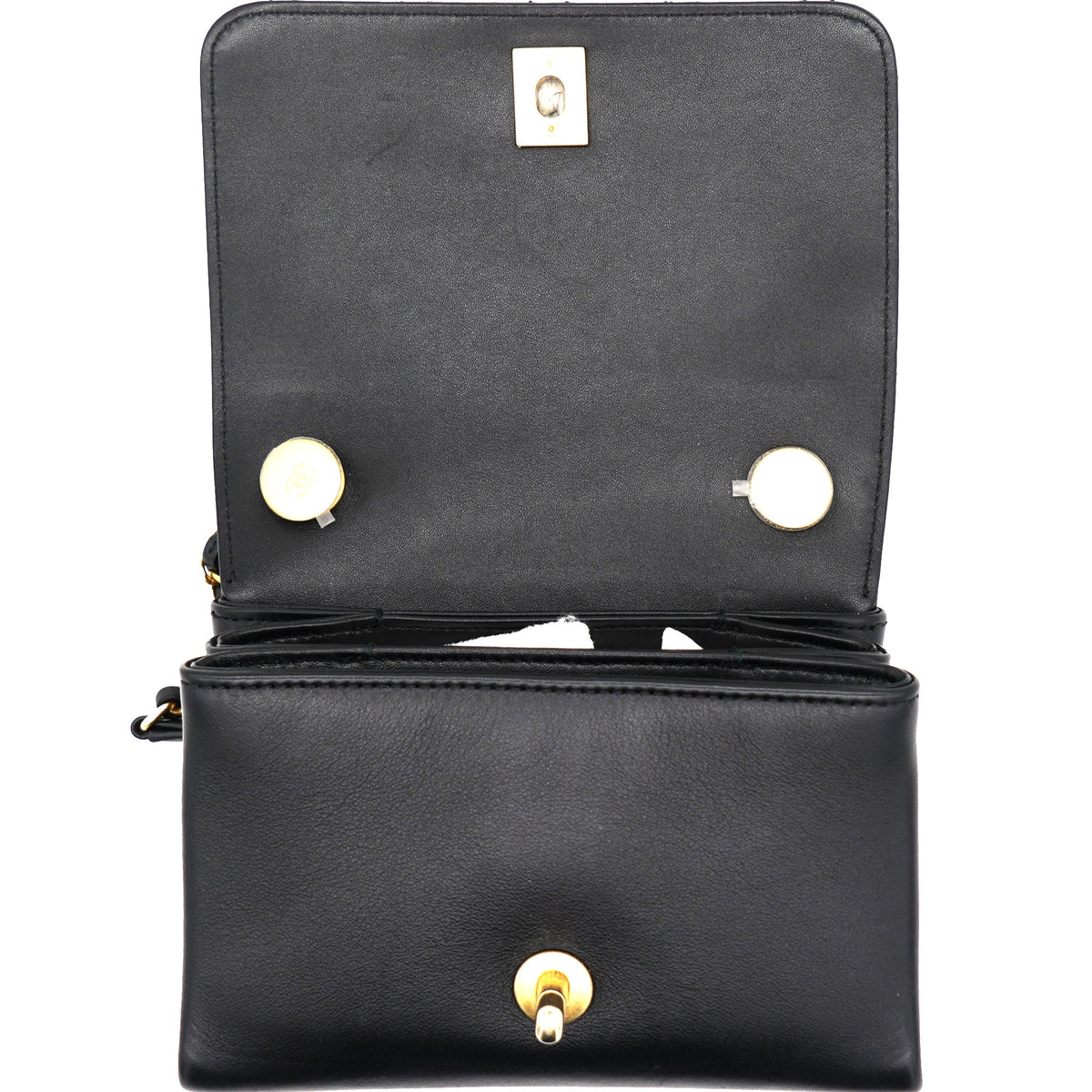 Chanel Pearl Boy Chain Bag Black