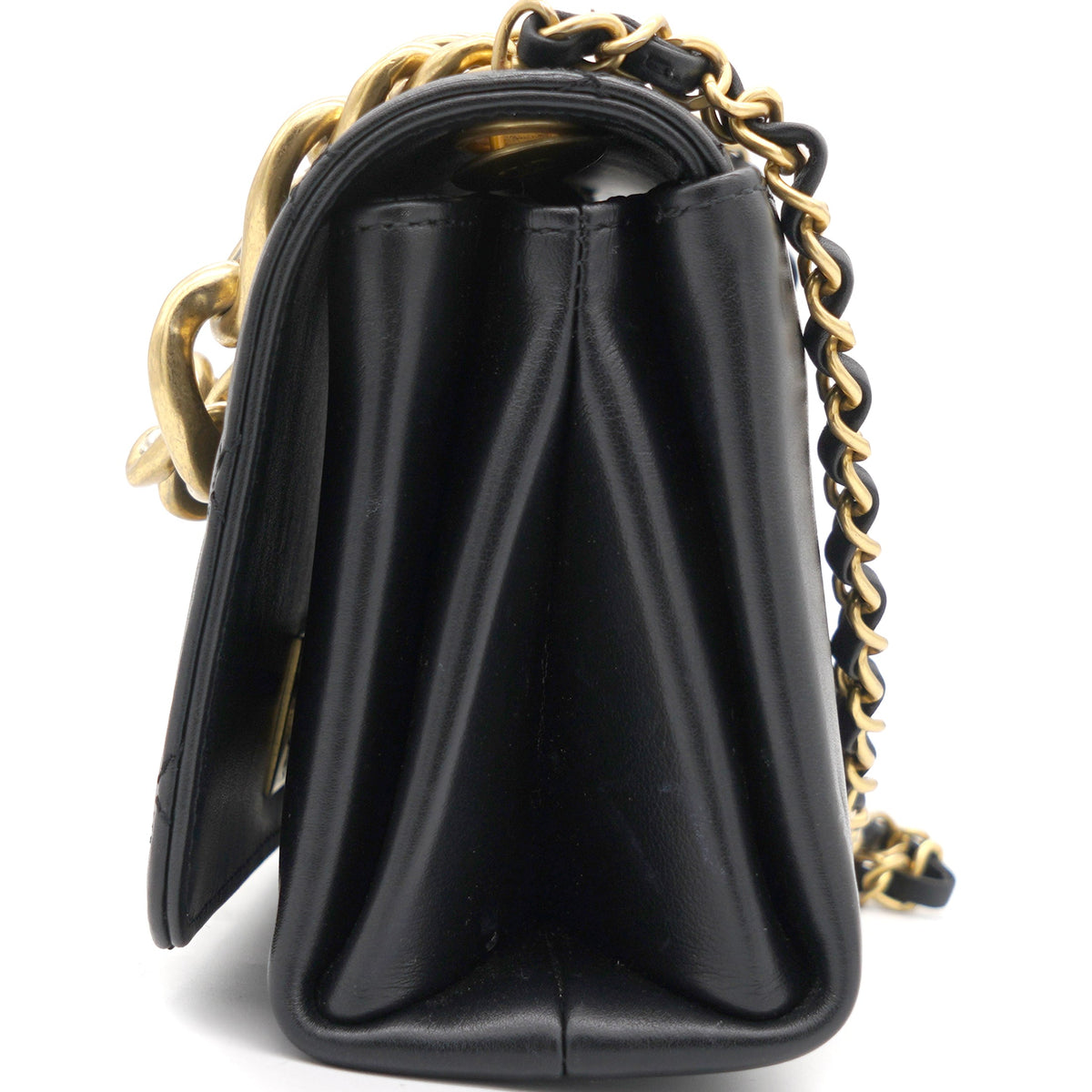 Chanel Pearl Boy Chain Bag Black