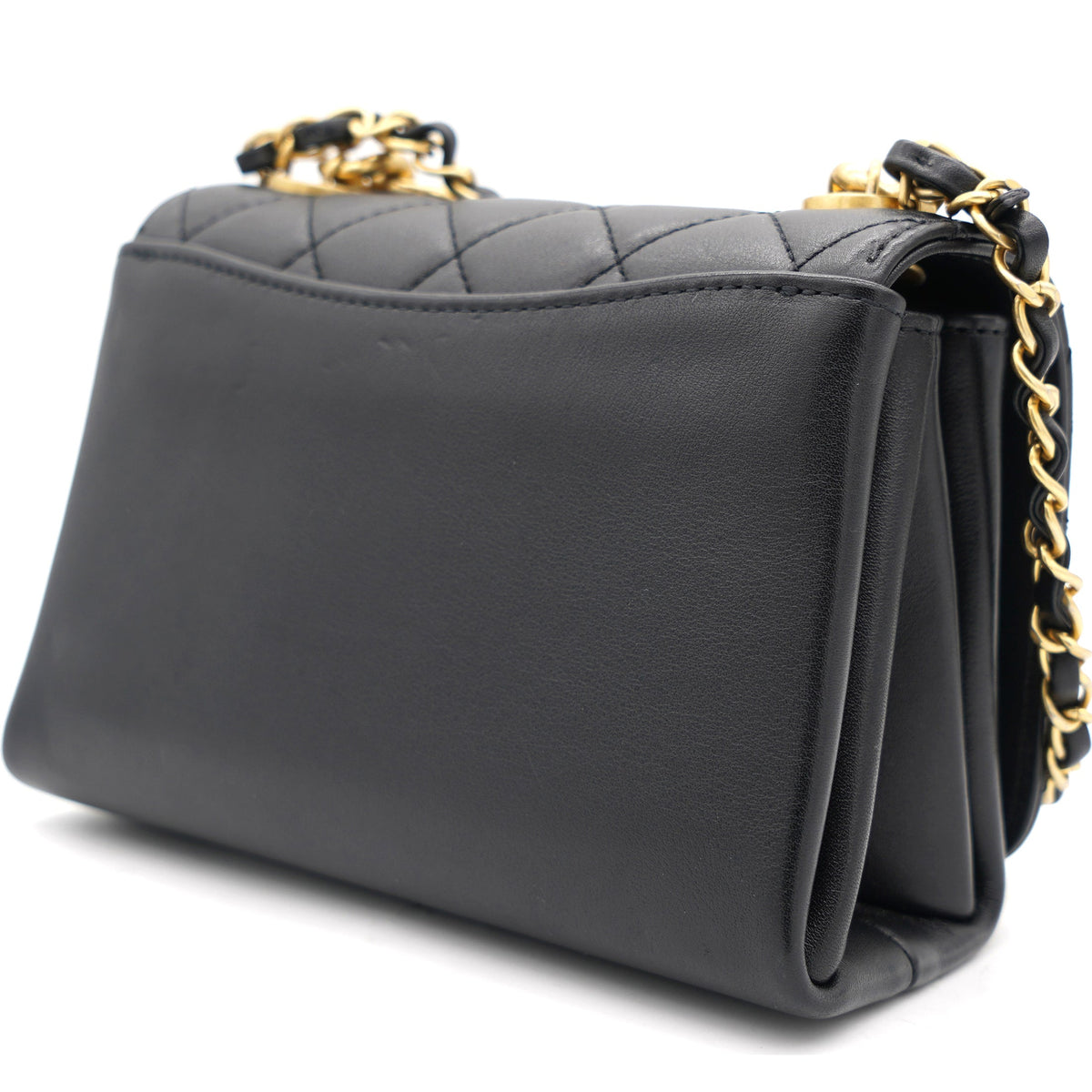 Chanel Pearl Boy Chain Bag Black