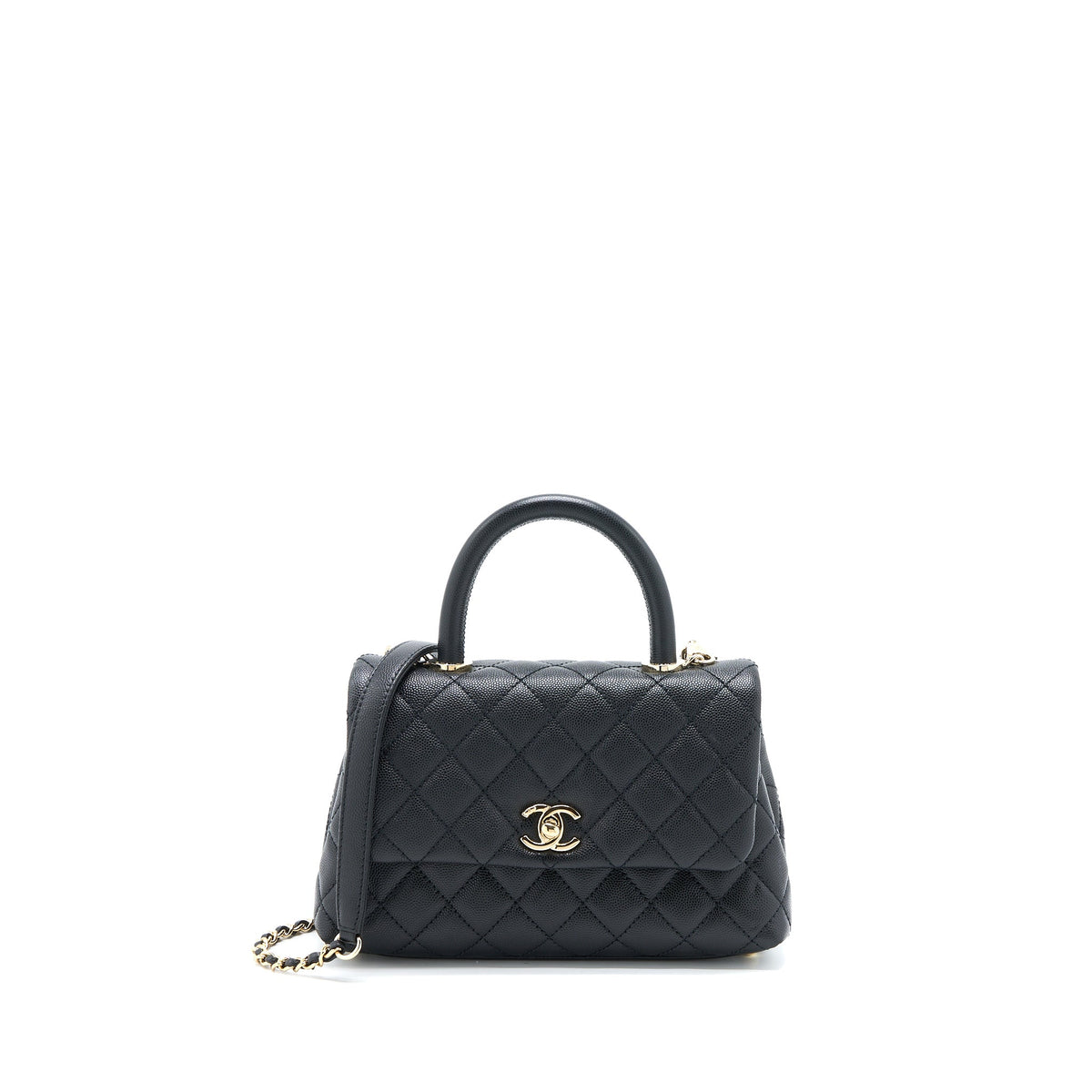 Chanel Small Coco Handle Caviar Black LGHW