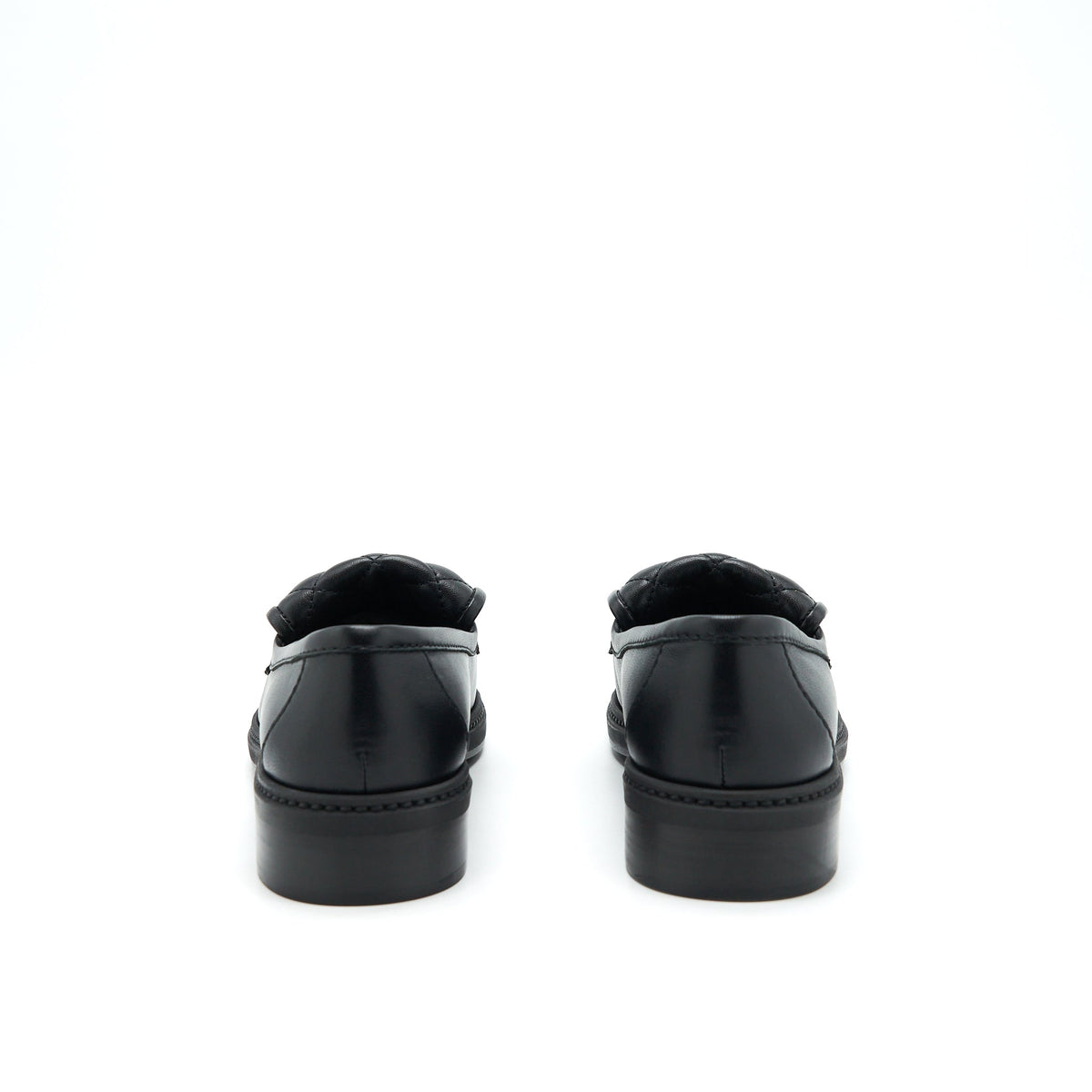 Chanel Size 37 22S Quilted CC Logo Loafer Black LGHW