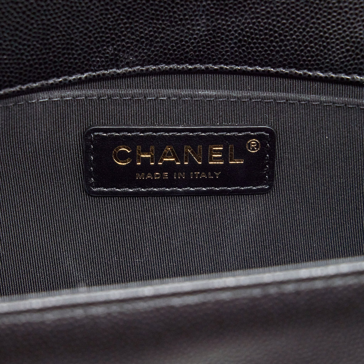 Chanel Medium Boy Bag Caviar Black With Brushed GHW (Microchip)