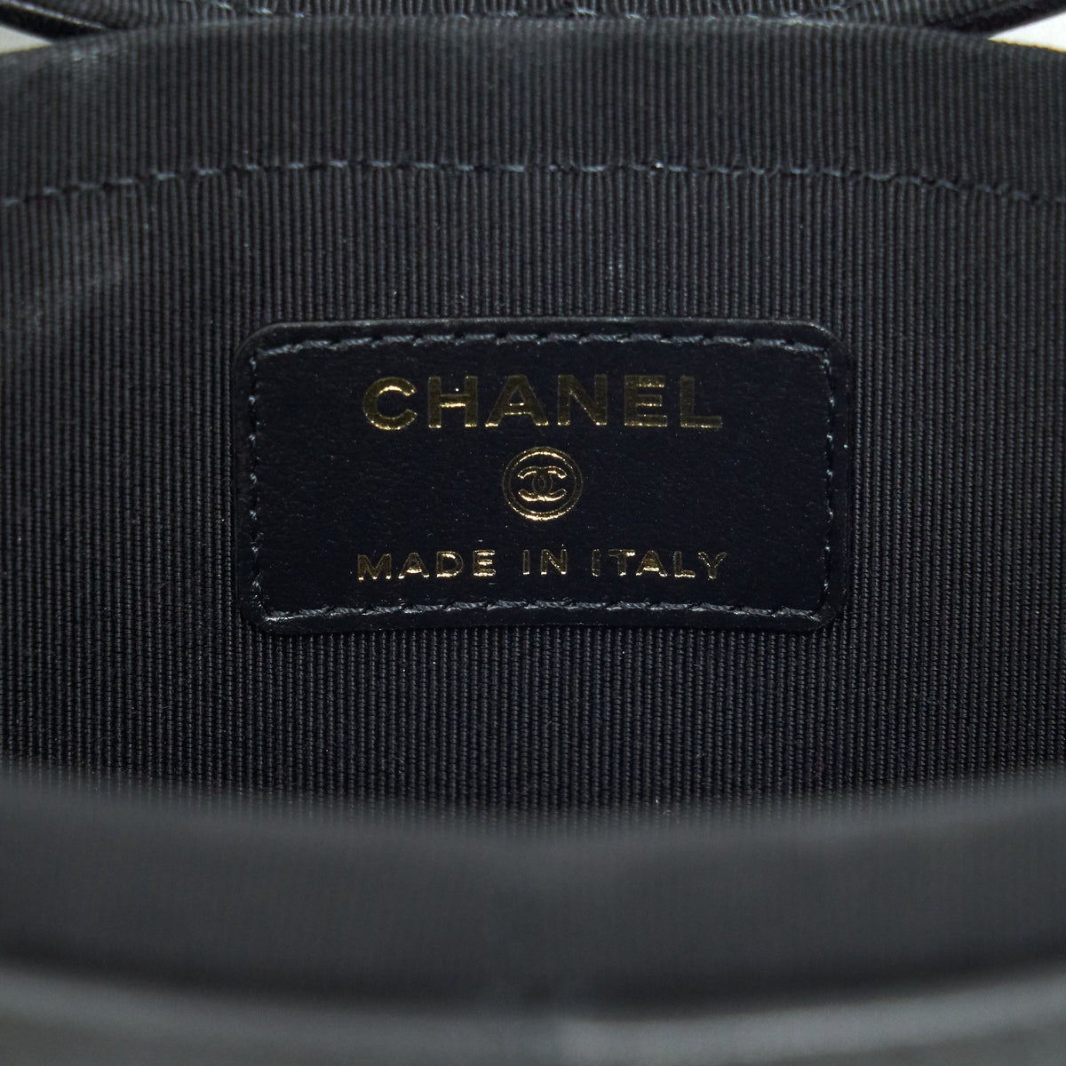 Chanel small vanity with chain lambskin black LGHW