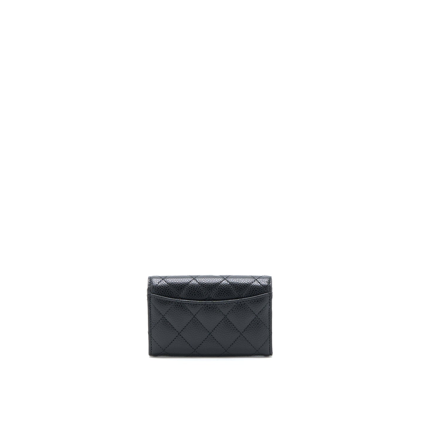 Chanel Classic Quilted Flap  Holder Caviar Black GHW (Microchip)