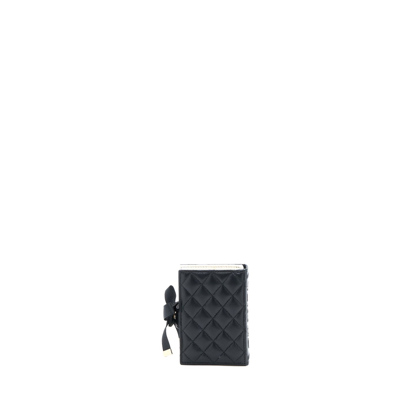 Chanel 22B Mini Book  Holder Lambskin Black LGHW (Microchip)