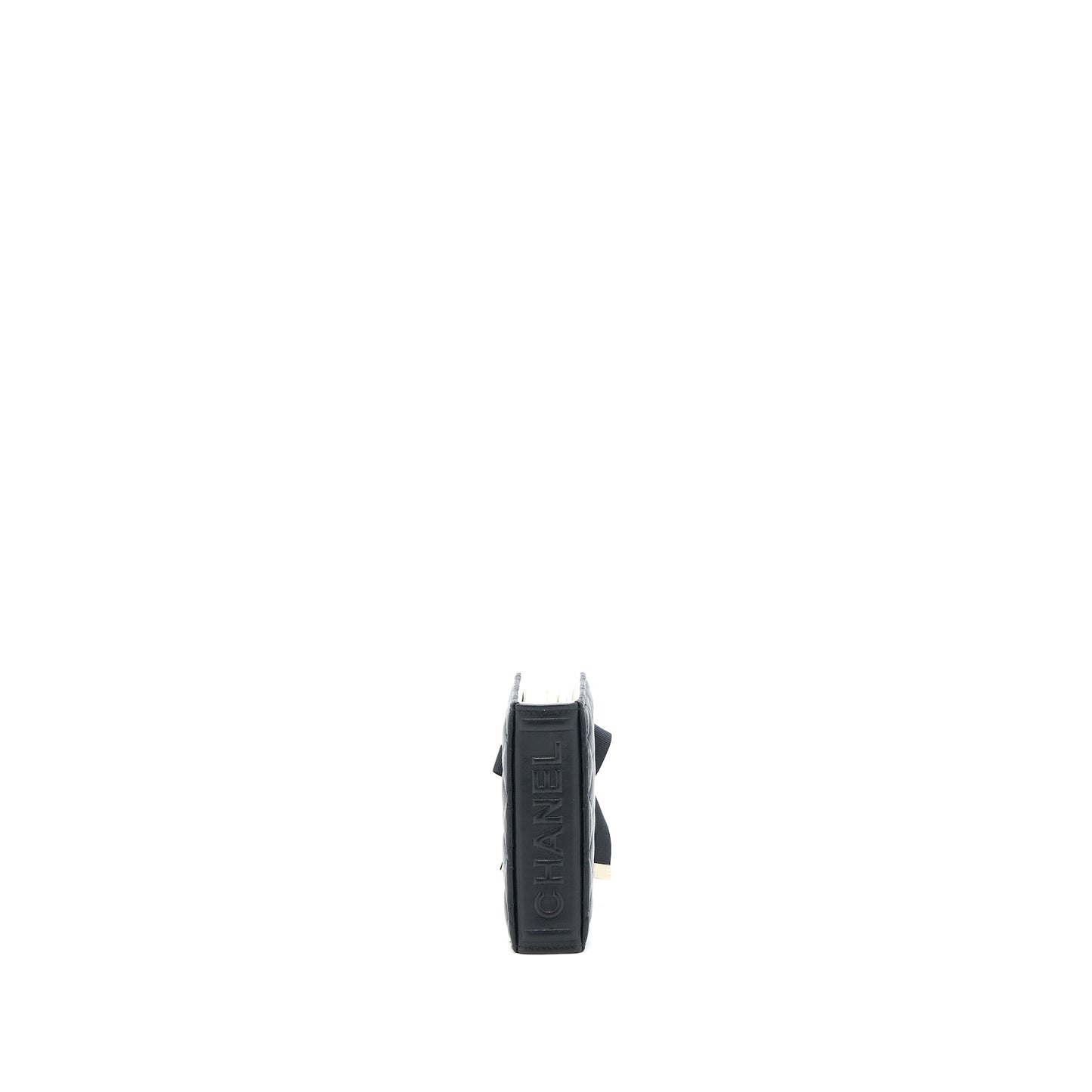 Chanel 22B Mini Book  Holder Lambskin Black LGHW (Microchip)