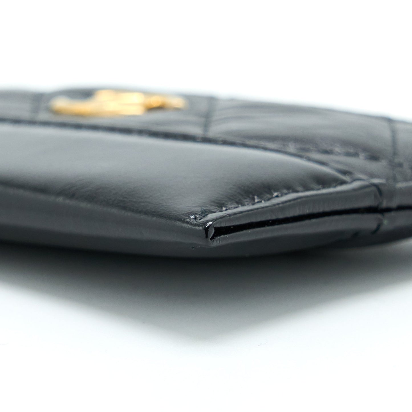 Chanel Gabrielle  Holder Aged Calfskin Black GHW