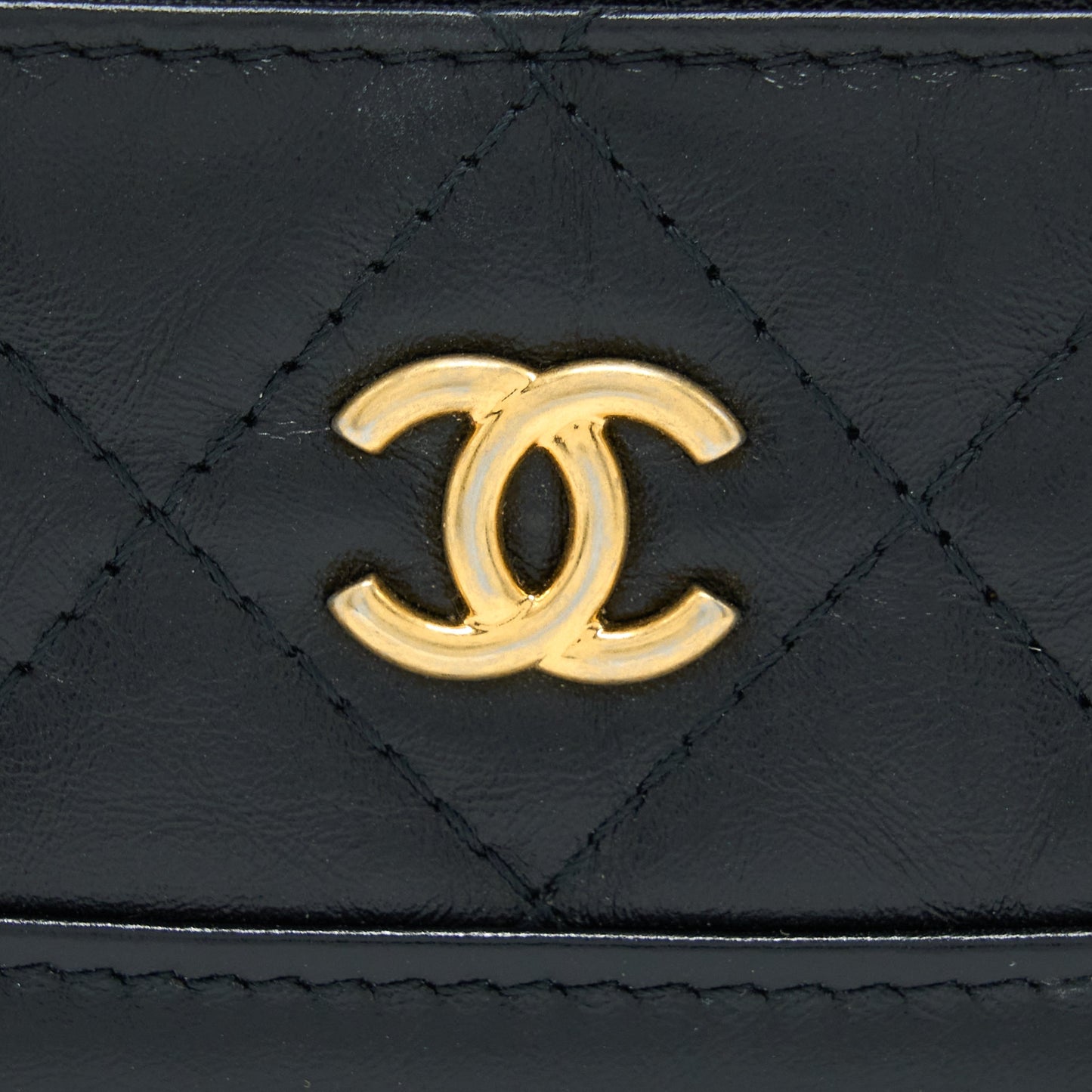 Chanel Gabrielle  Holder Aged Calfskin Black GHW