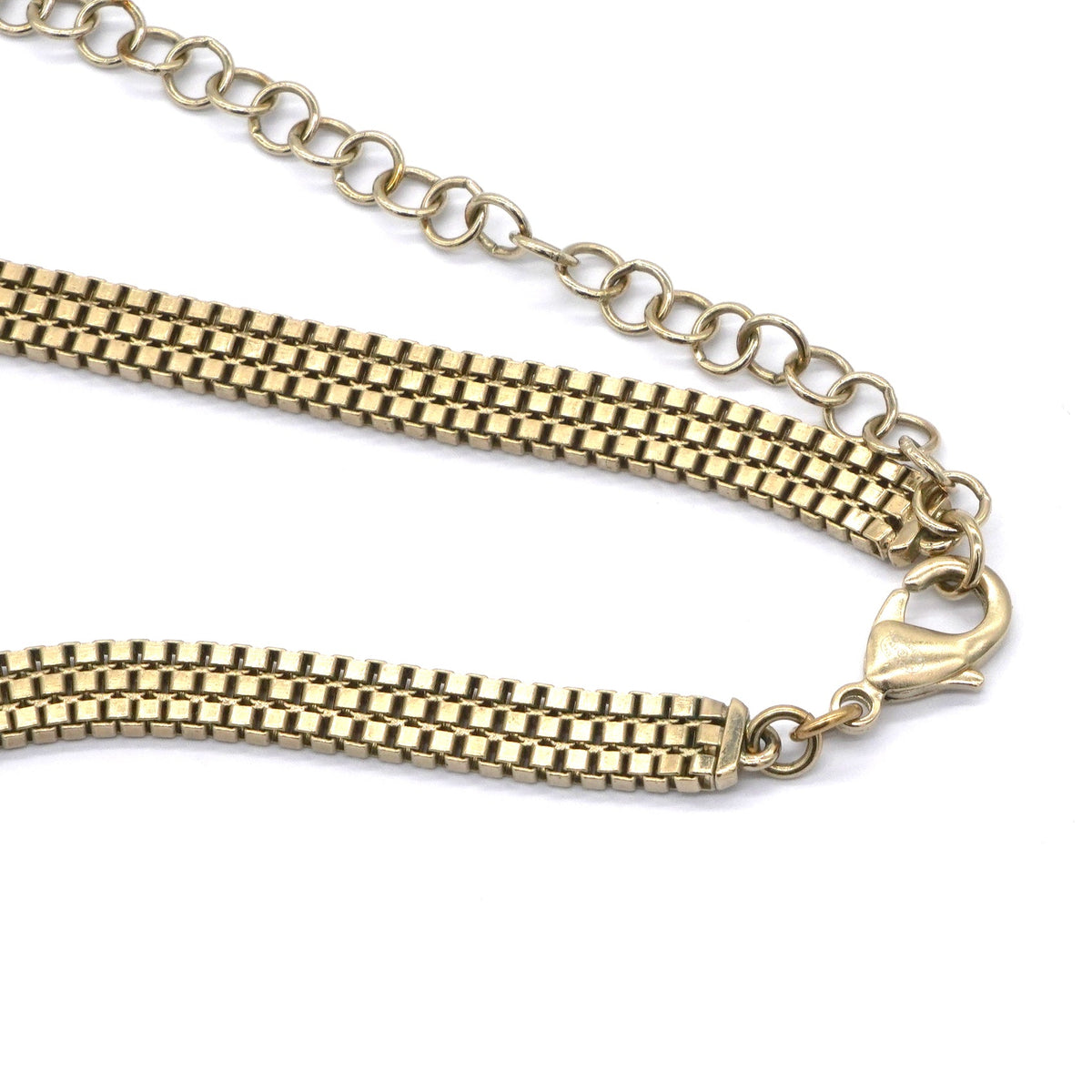 Chanel Metal Chain Link CC Medallion Choker Necklace Gold