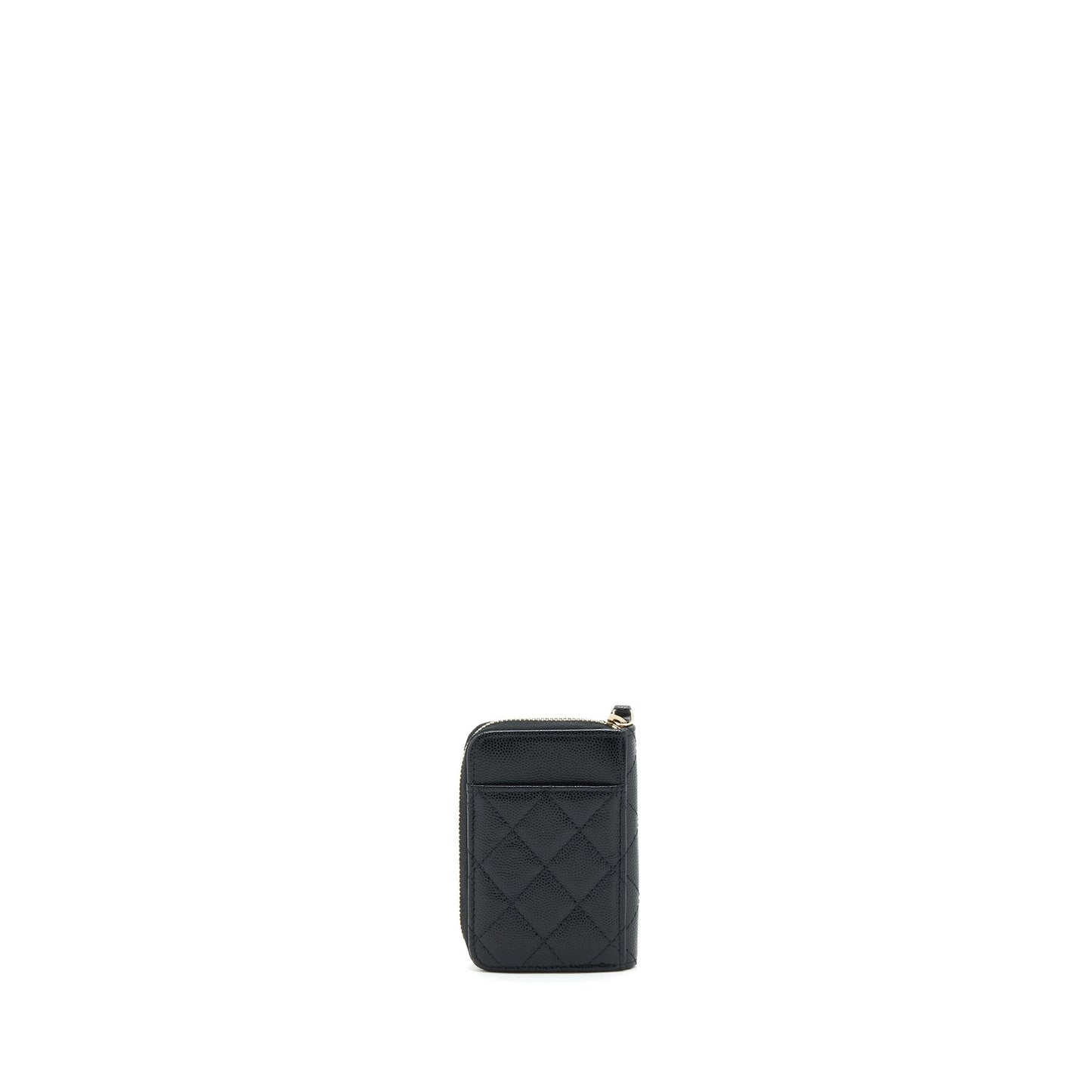 Chanel 22P Zip  Holder Caviar Black LGHW