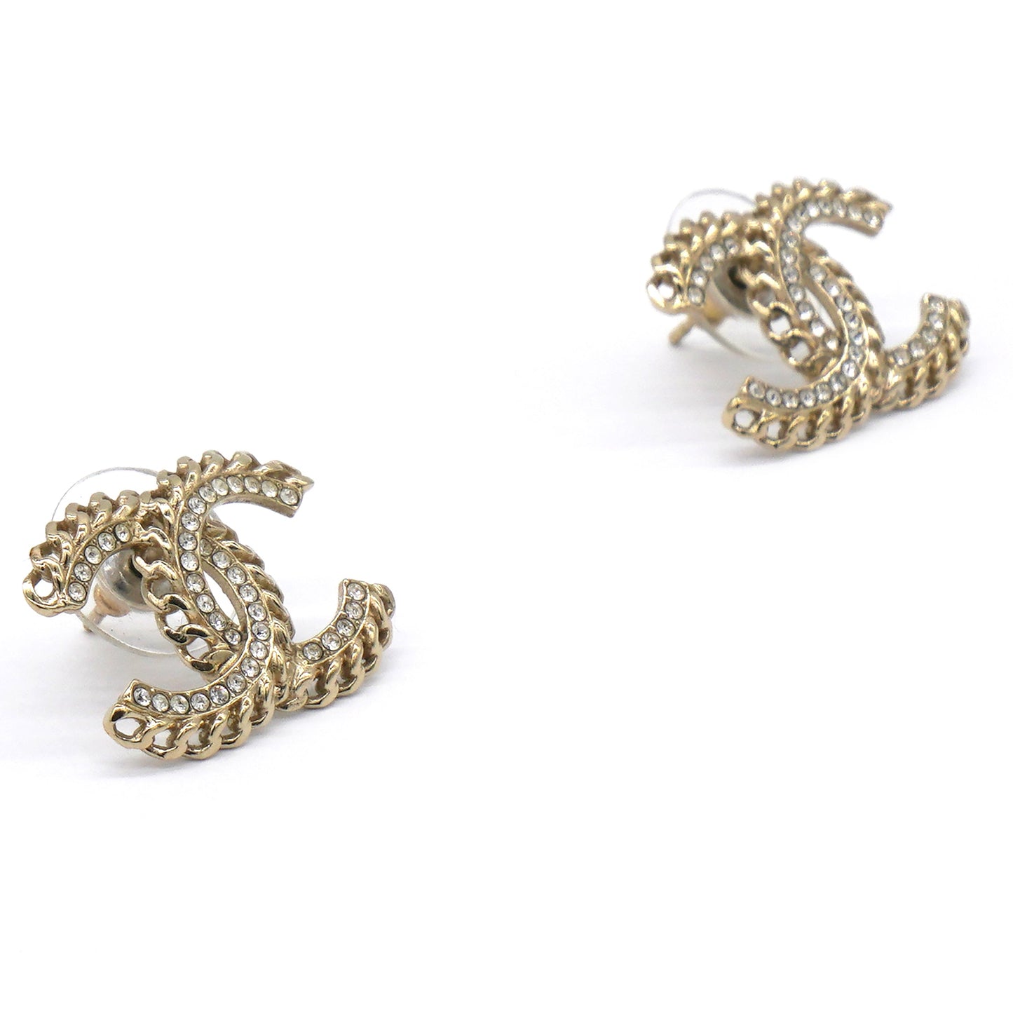 Chanel Classic CC Turnlock Earrings Gold