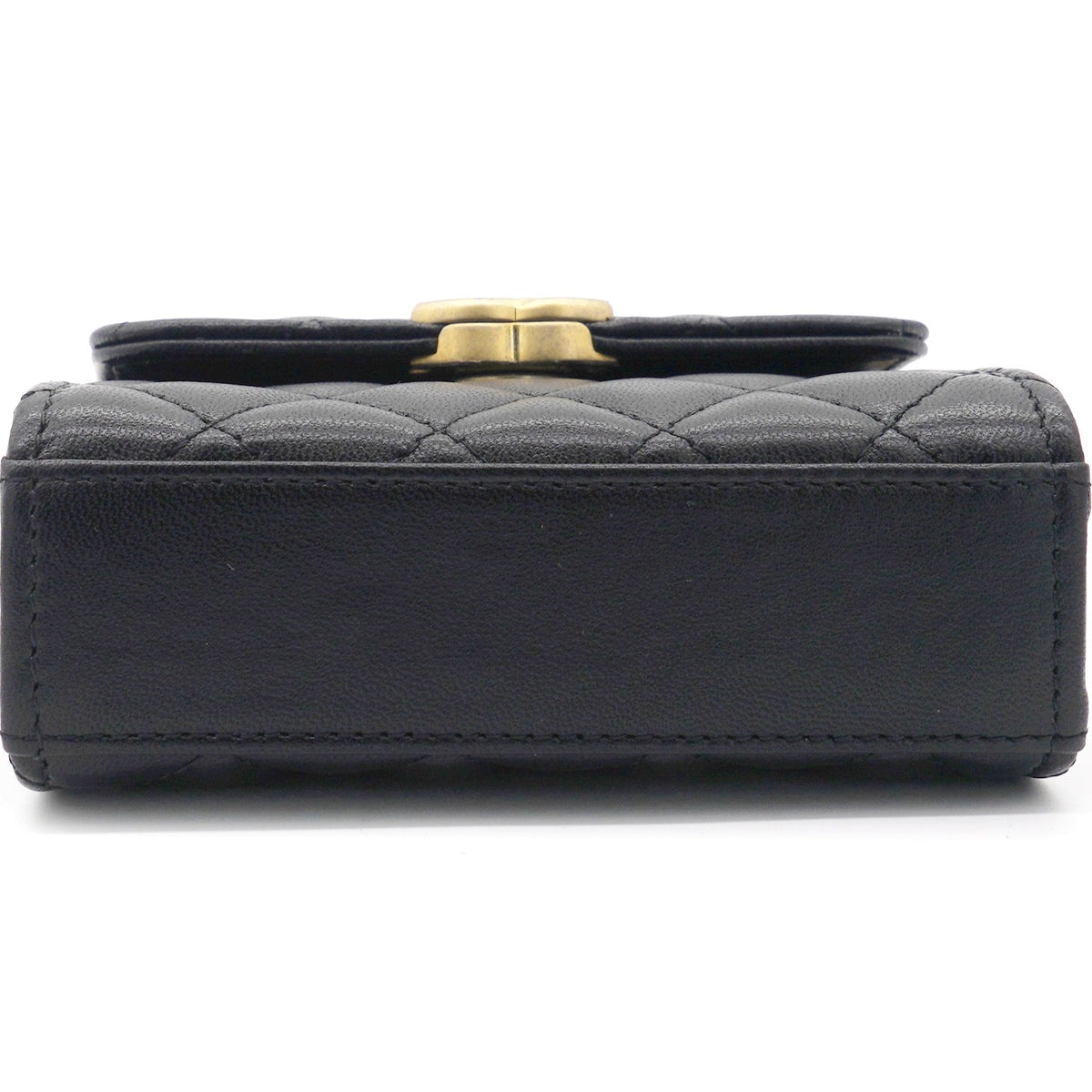 Chanel Mini Handle Clutch with Chain Black