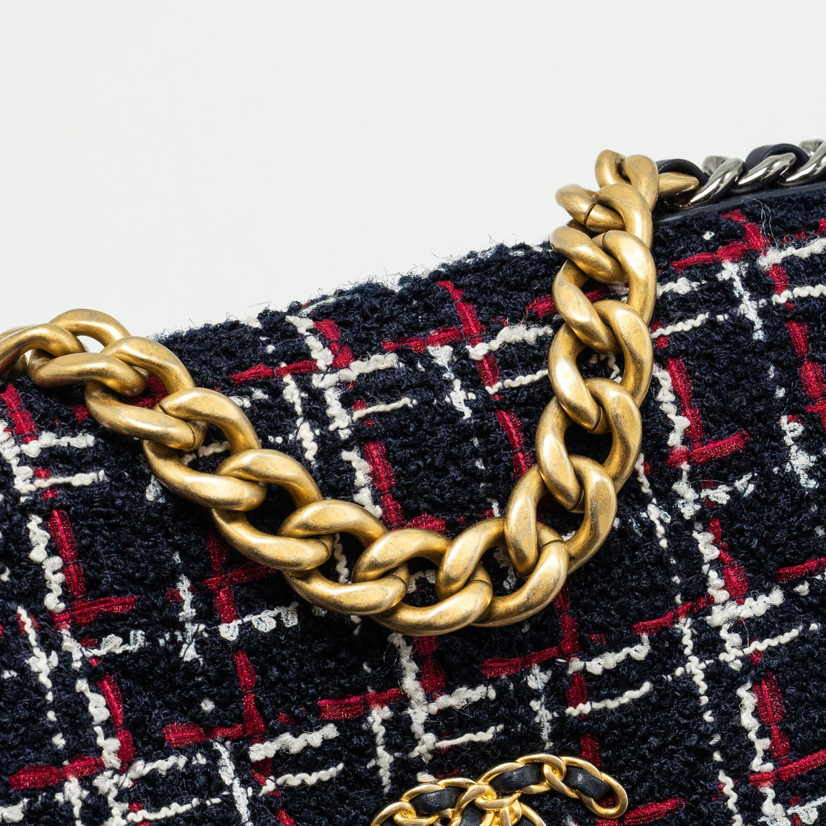 Chanel Small 19 Bag Tweed Multicolour with Multicolour Hardware