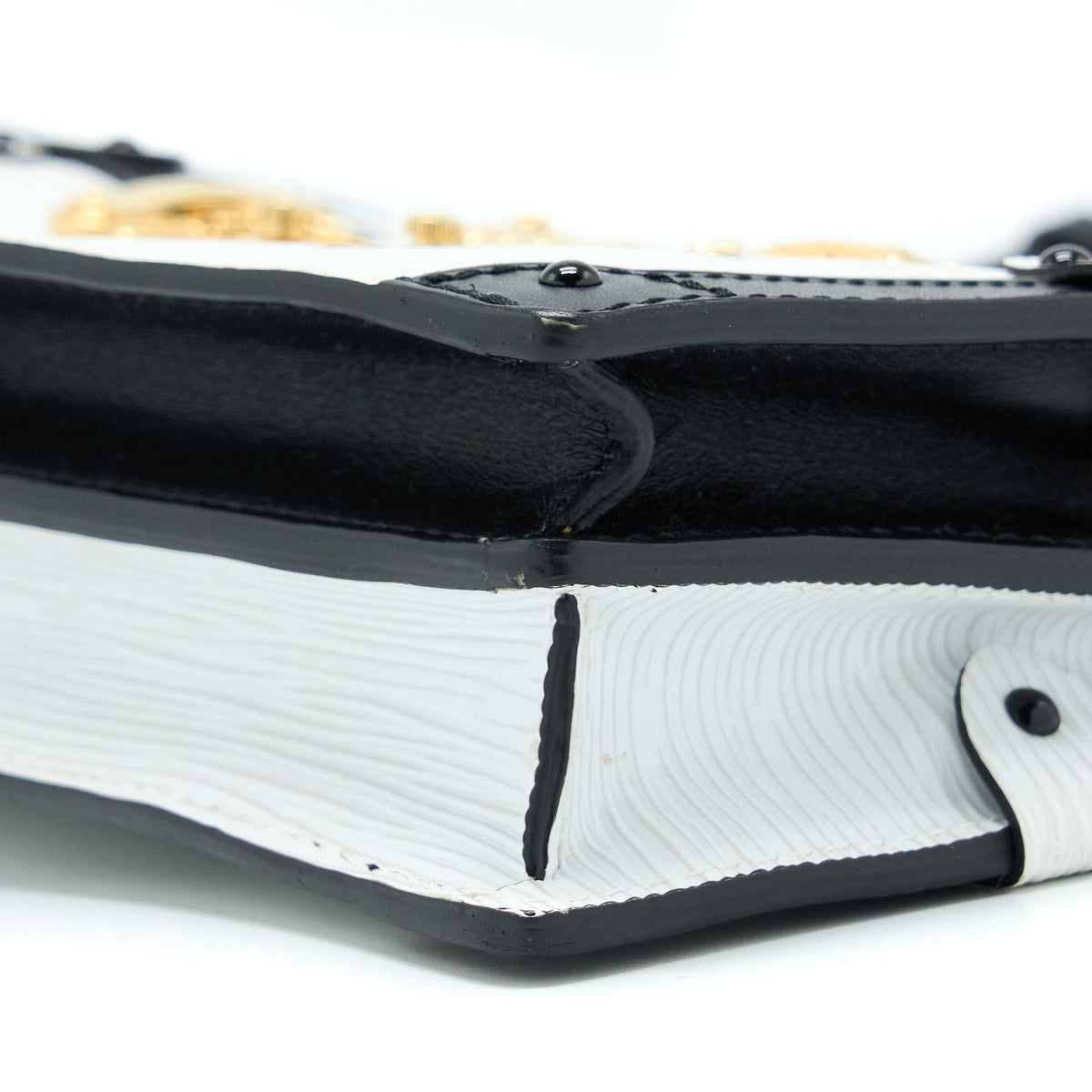 Louis Vuitton Trunk Clutch Epi Black/White GHW