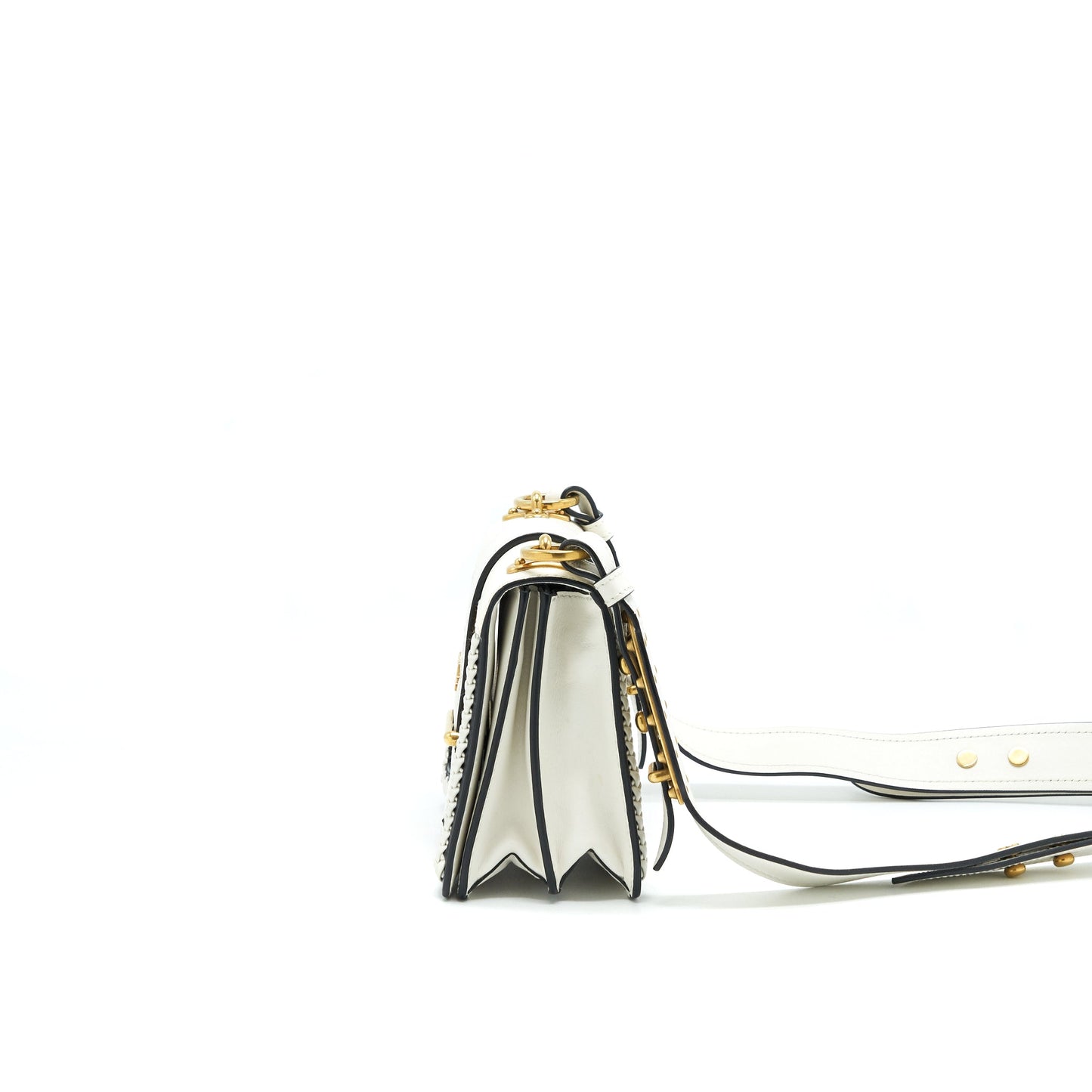 Prada City Calf Raffia Saffiano Cahier Bag White