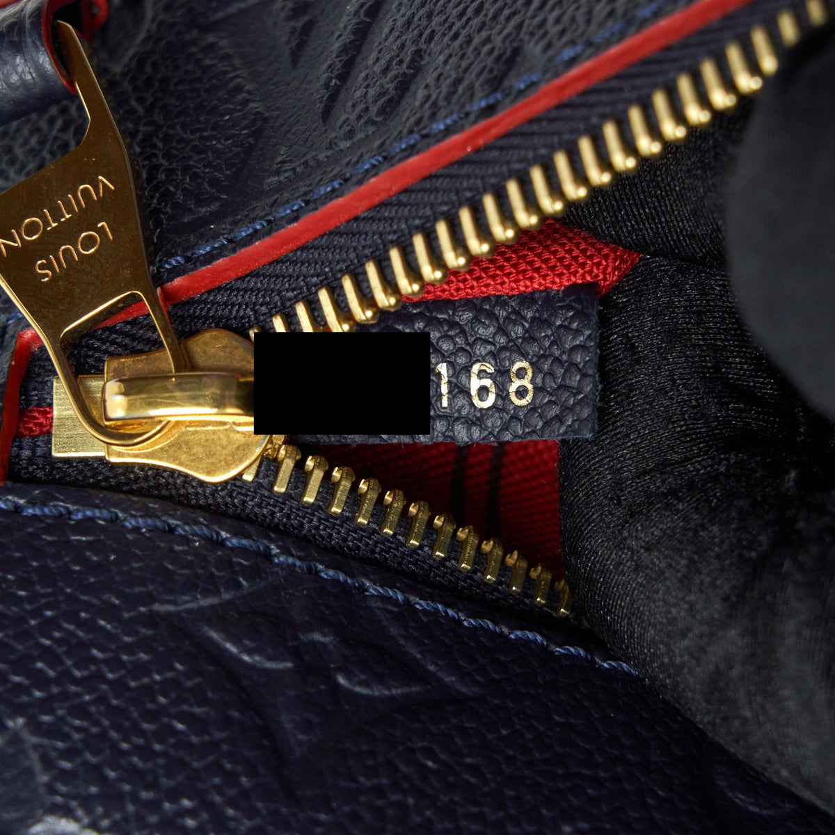 Louis Vuitton Pochette Métis Monogram Empreinte Marine Rouge GHW