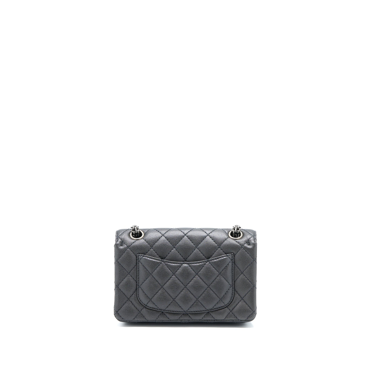 Chanel Mini 2.55 Reissue Flap Bag Goatskin Dark Grey Ruthenium Hardware