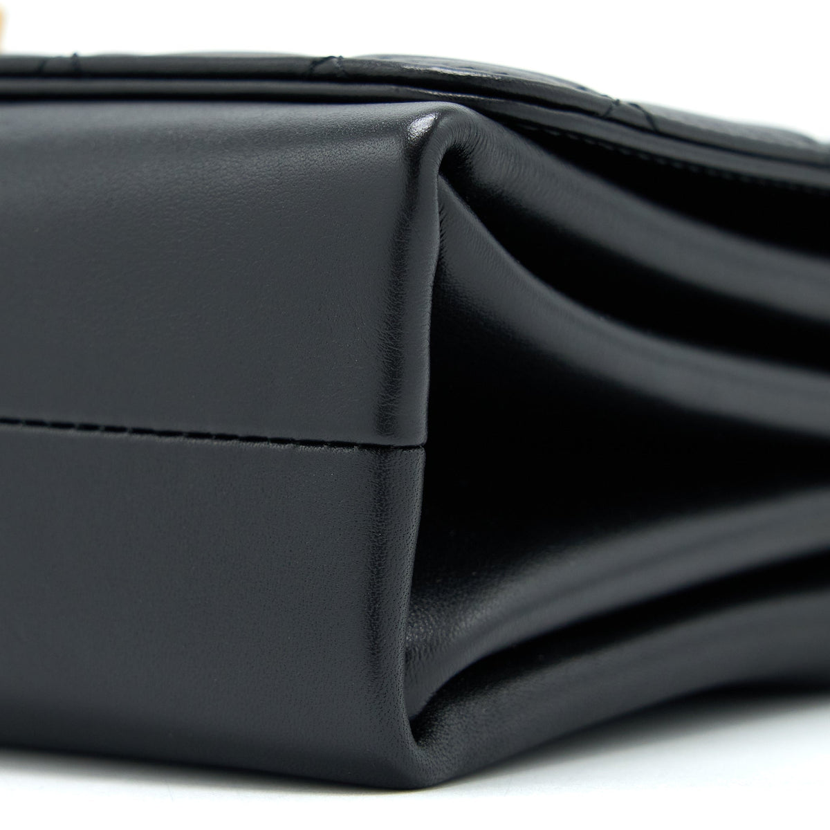Chanel Seasonal Flap Bag Giant Chain Handle with Pearl Calfskin Black Brush GHW (Microchip)