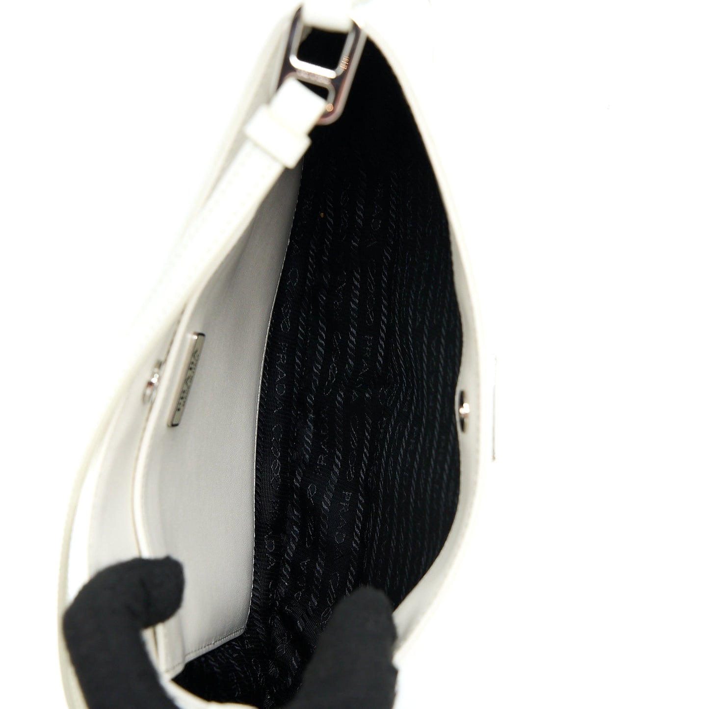 Prada Cleo Bag Calfskin White SHW