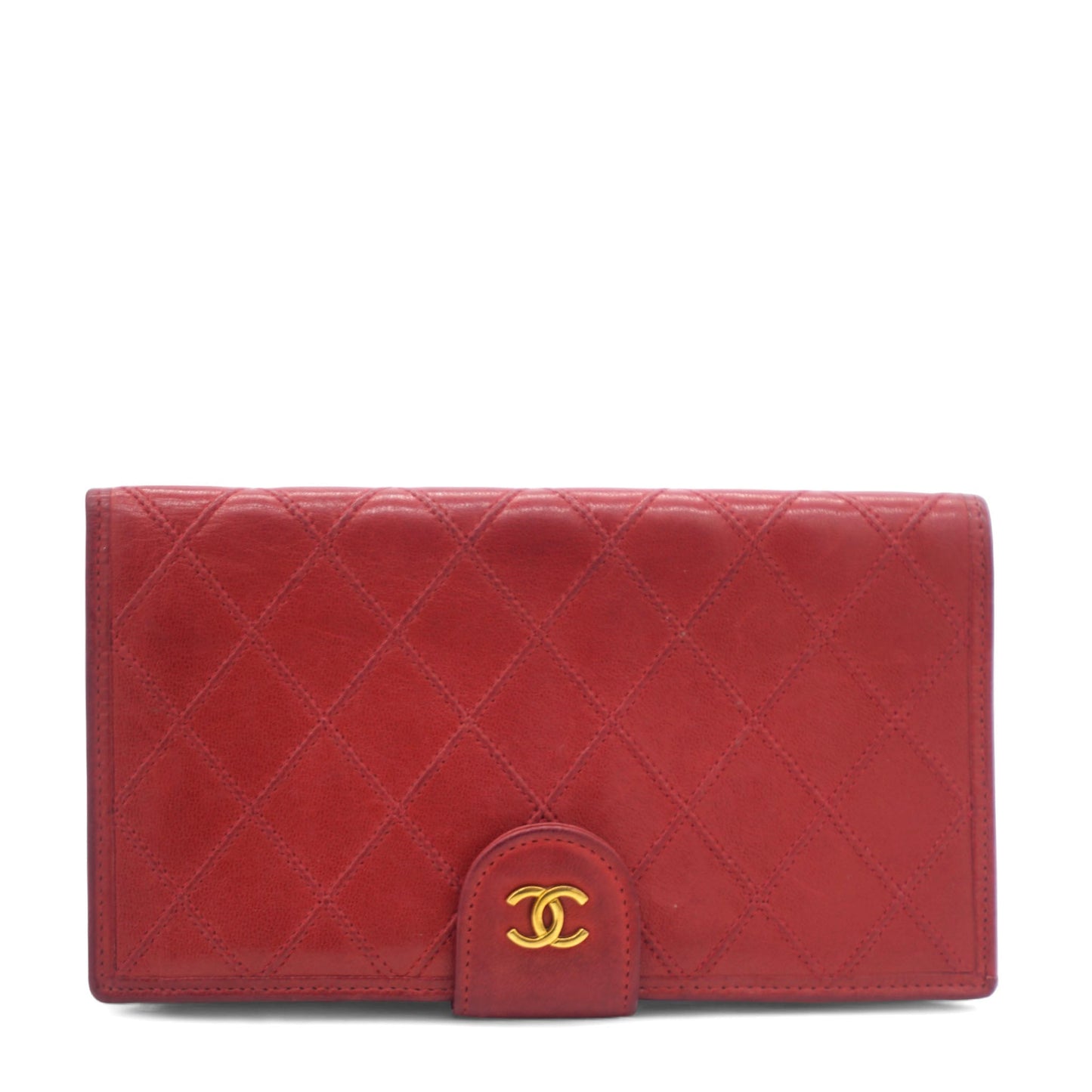 Chanel Long Calfskin Quilted Triofold Wallet